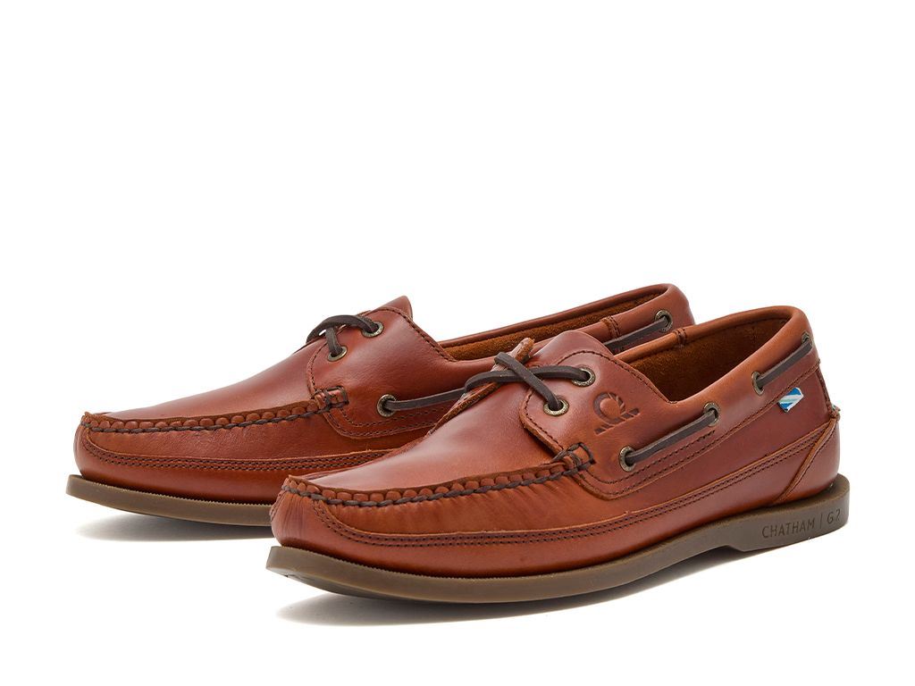 Chatham Leather Boat Shoes For Men - Kayak II G2 in Chestnut, 6-15