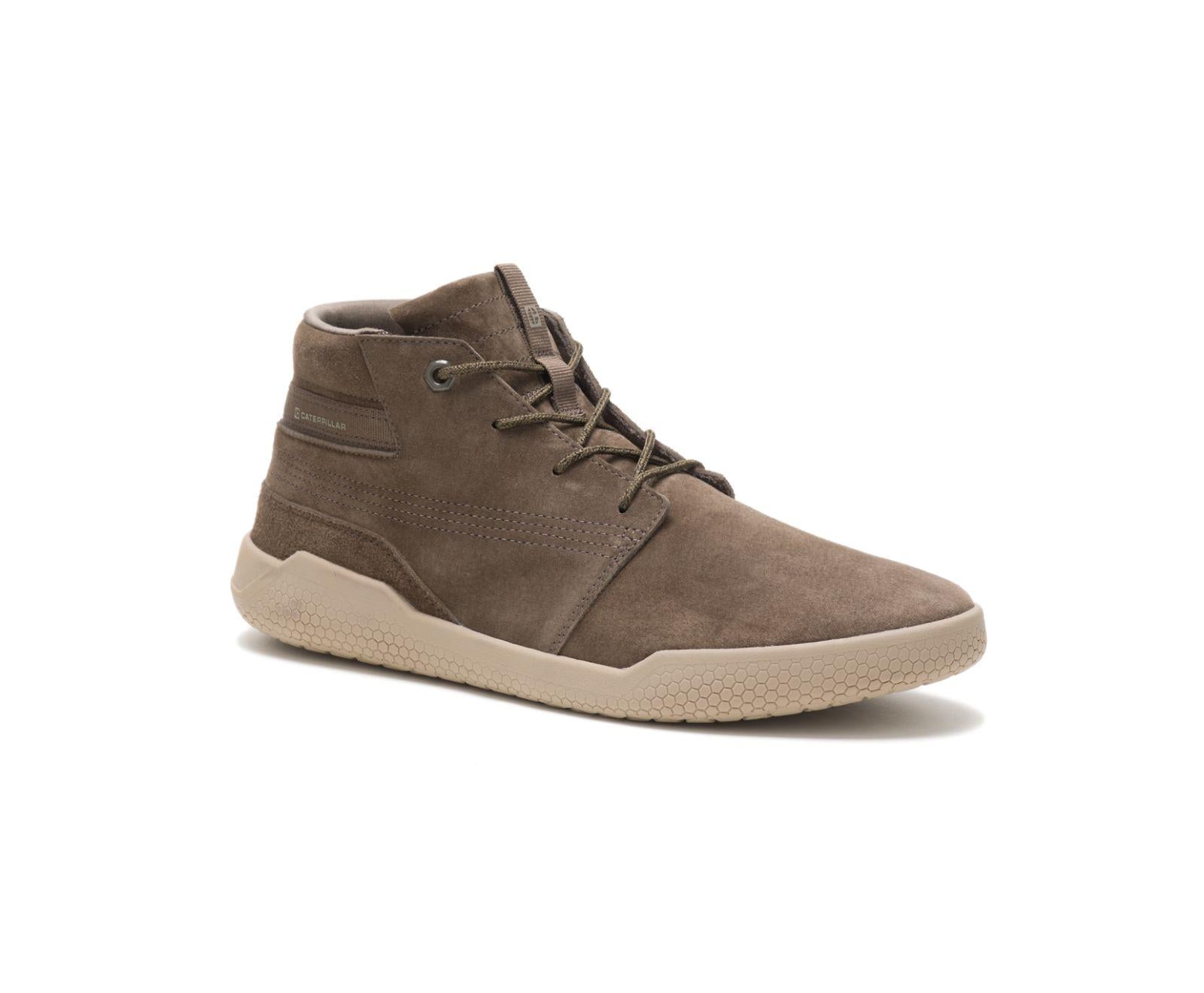 CAT Mens Code Hex Mid Shoes in Muddy Argile