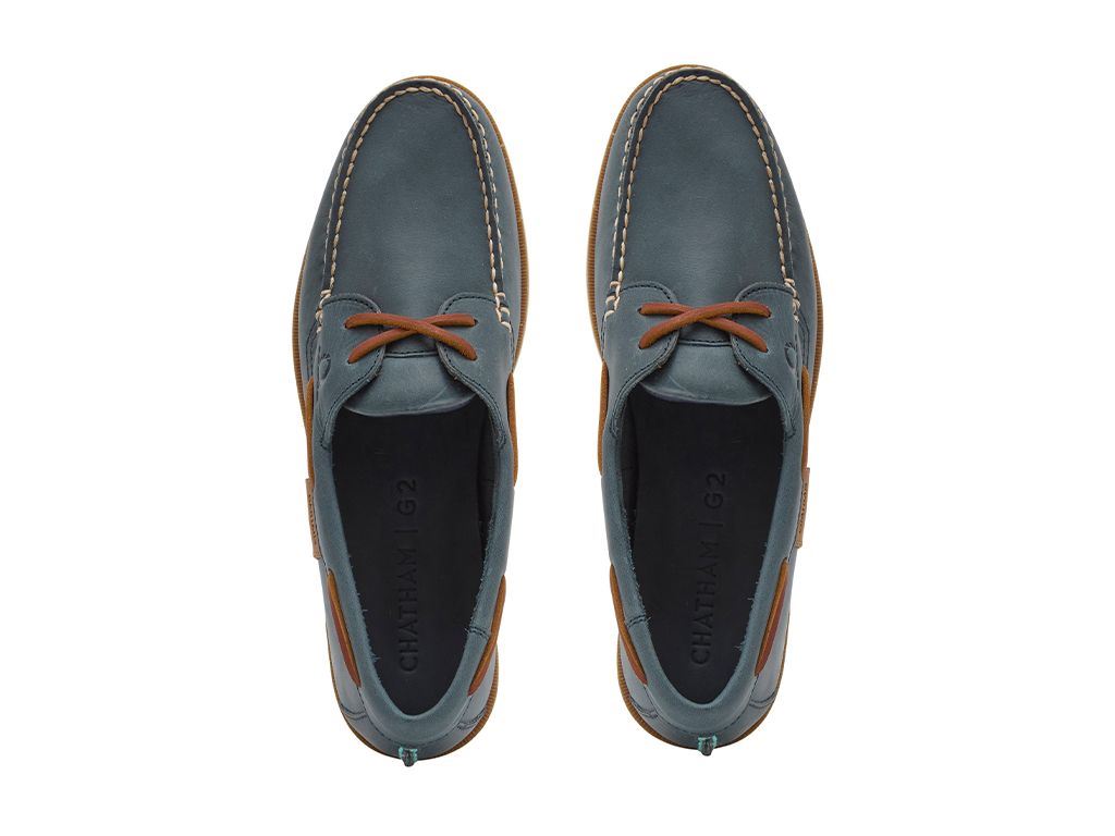 Chatham Leather Sustainable Deck Shoes For Men - Java II G2 in Blue, 6-15