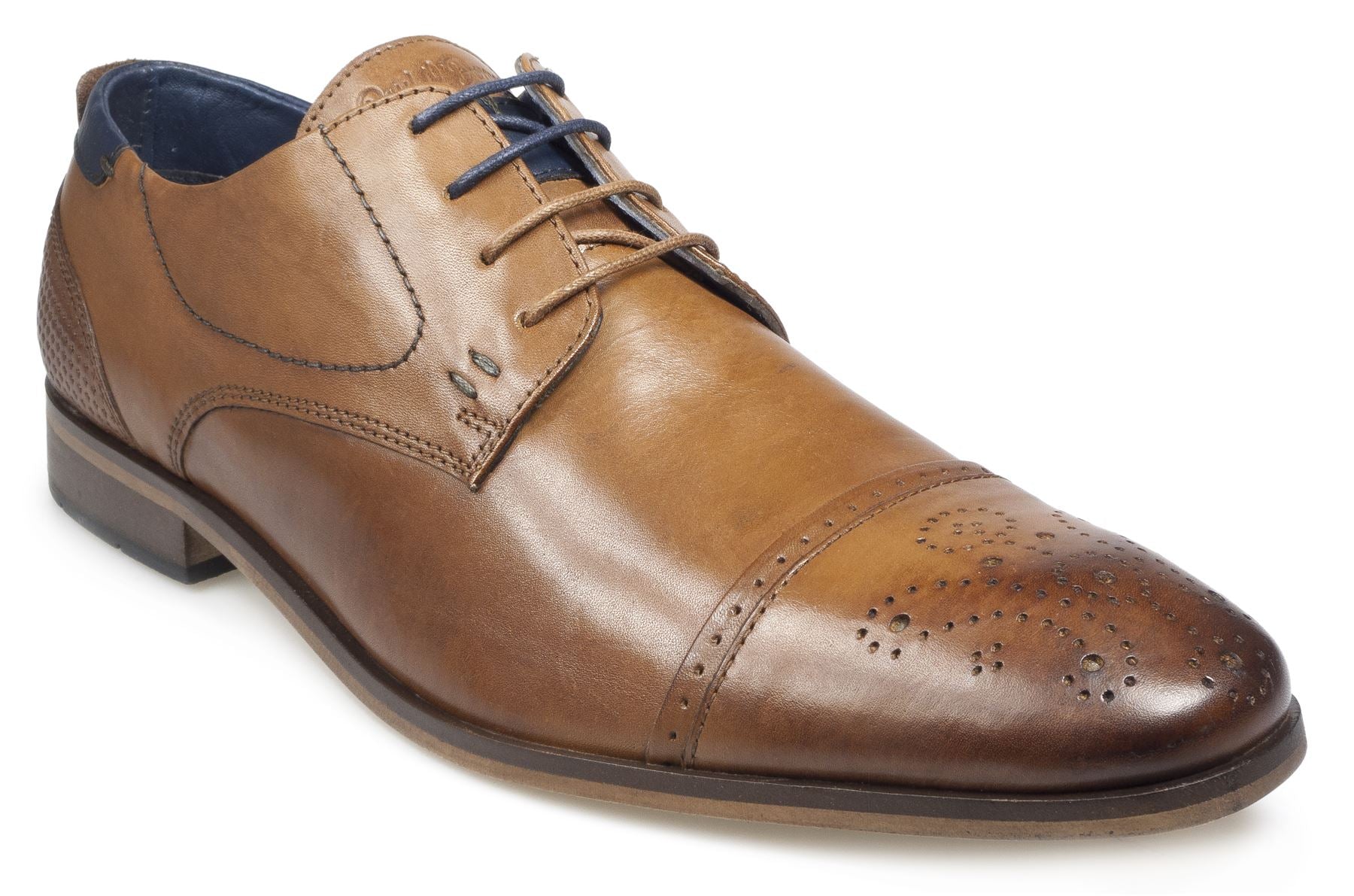 Pod Mens Lace up shoe (Vermont) in Cognac