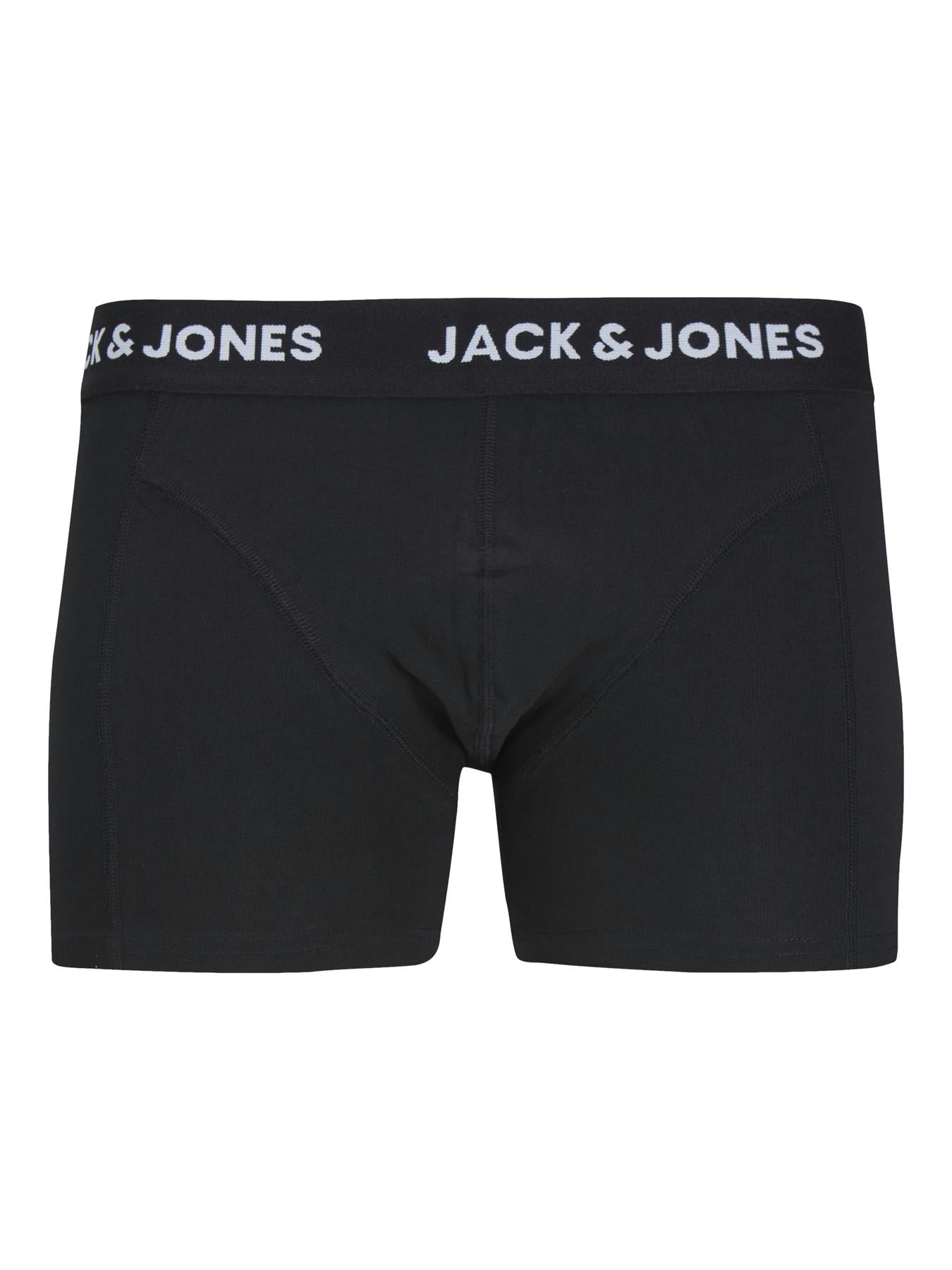 Jack & Jones Trunks 3 Pack For Men in Black (JACANTHONY) in Black, M-XL