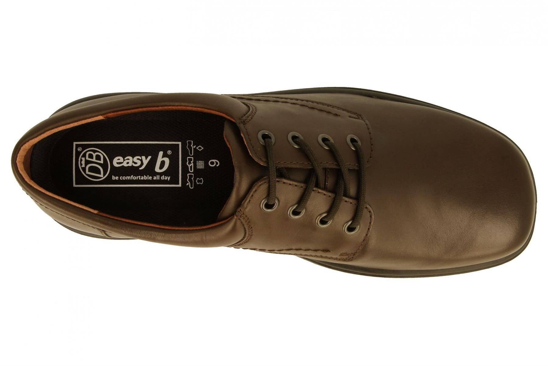 DB Mens Extra Wide Fit (6V) Lace Up Leather Black Size 11