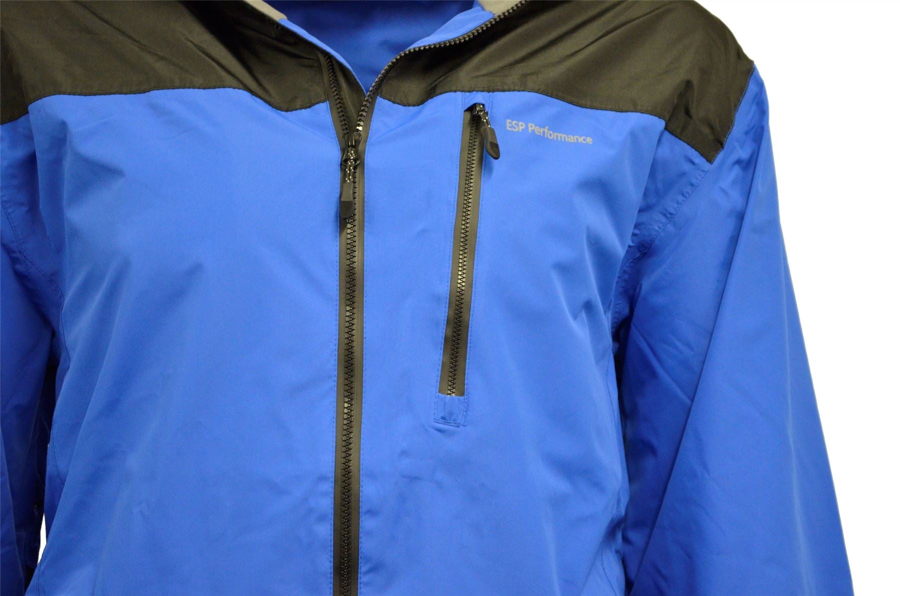 Espionage Mens Light Weight Waterproof Coat (092) in Black/Royal,Size 2XL to 8XL