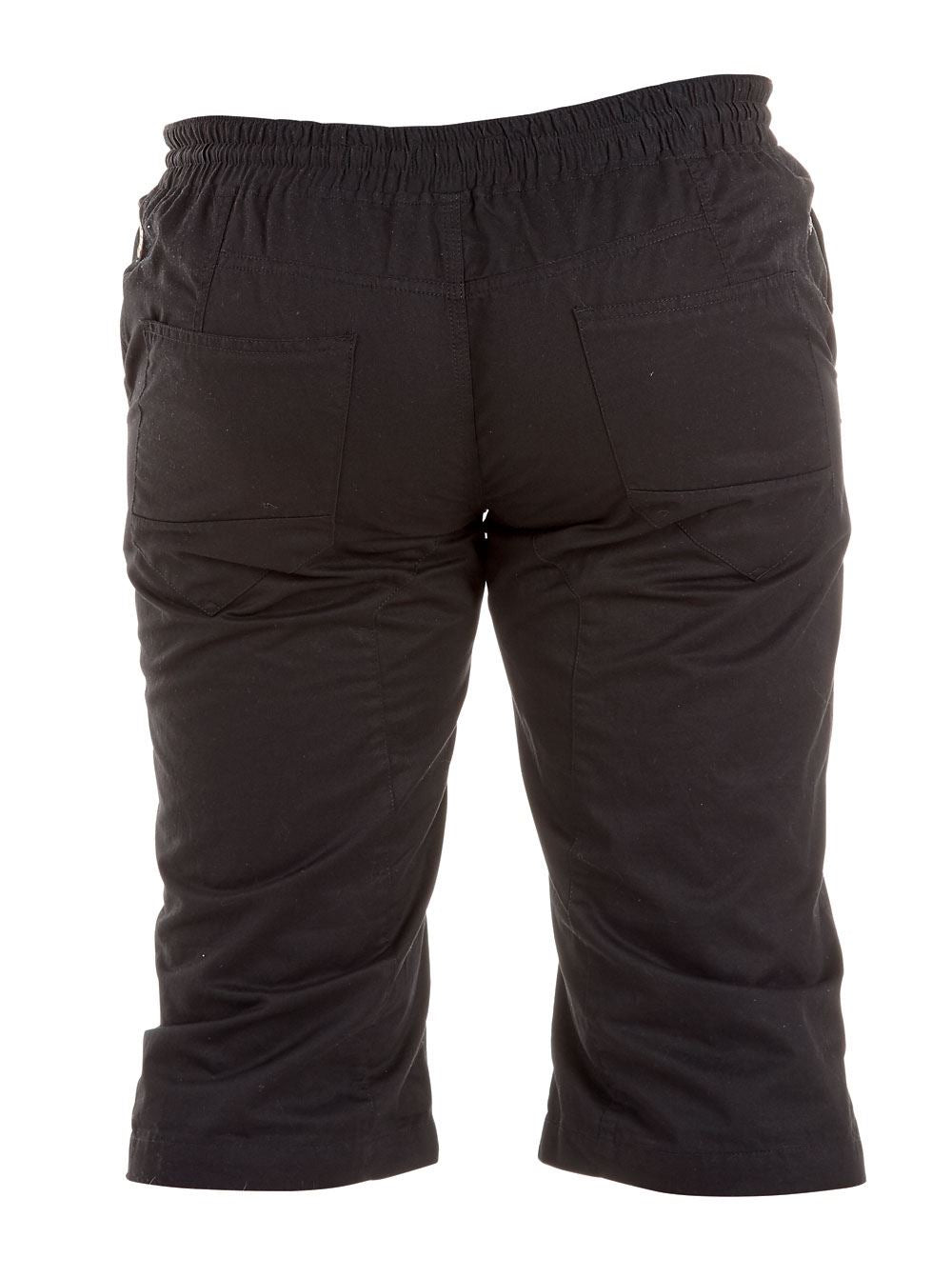 D555 Mens Long Length Cotton Shorts (Jeff) in Black & Khaki Color