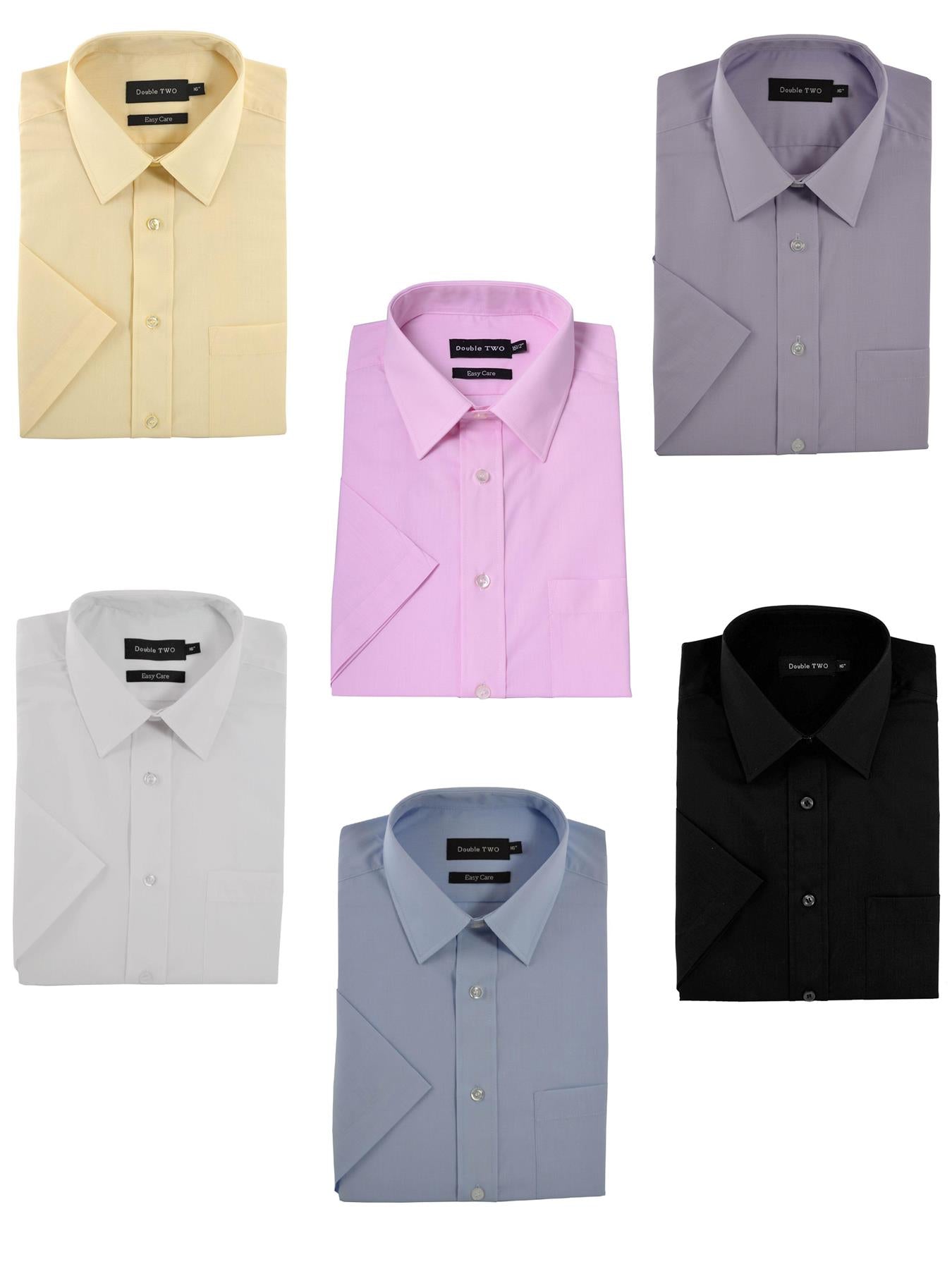 Double Two Men's Classic Cotton Blend Shirt 6 Colours Collar 14.5–23" - additional view 17