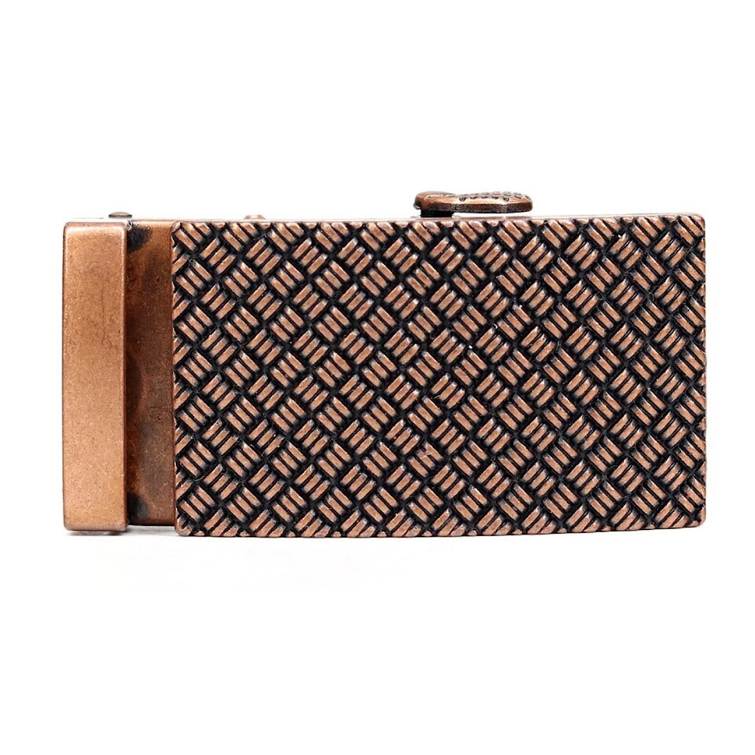 QHA Mens Automatic Sliding Belt Buckle Replacement for Ratchet Leather Belt A01