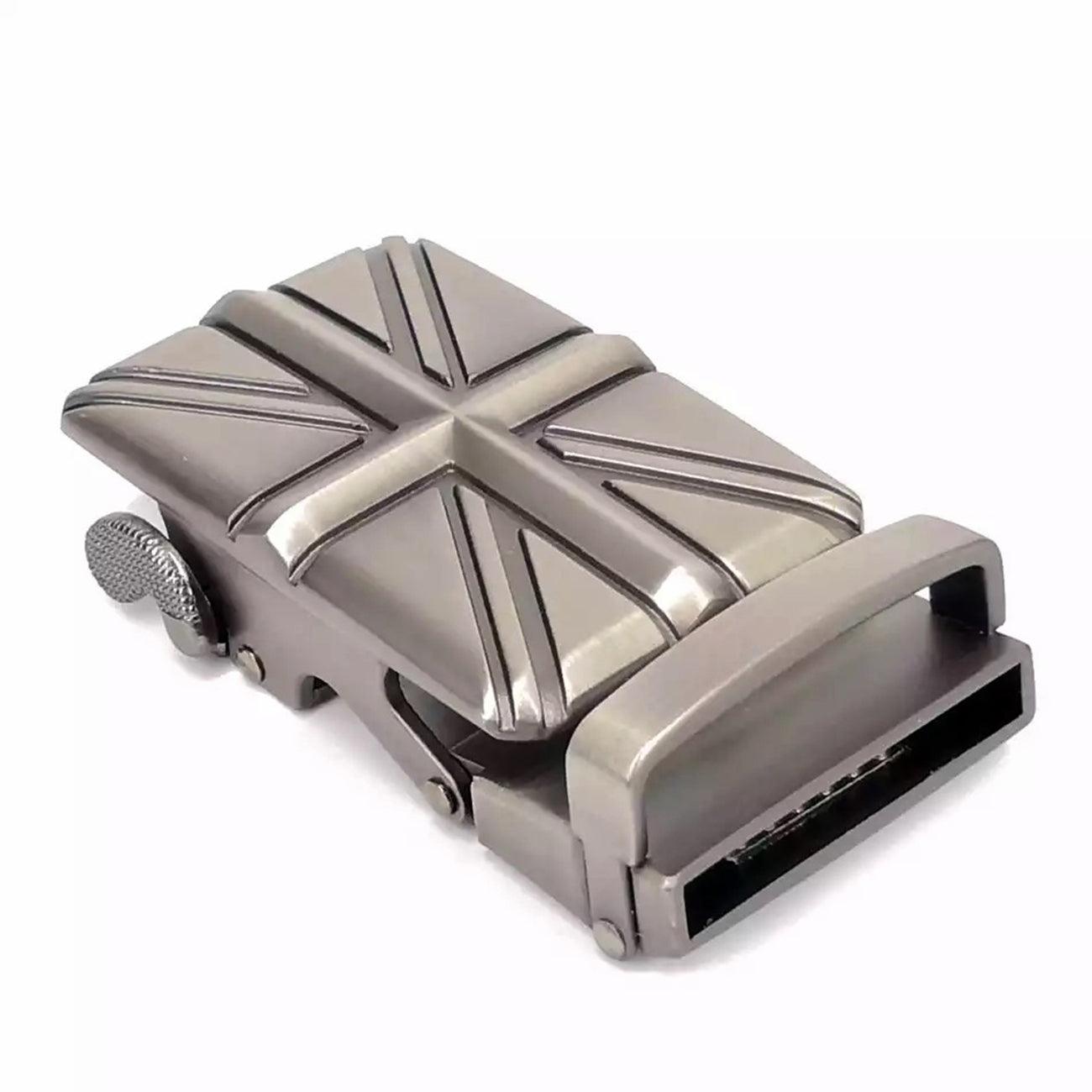 QHA Mens Automatic Sliding Belt Buckle Replacement for Ratchet Leather Belt A07