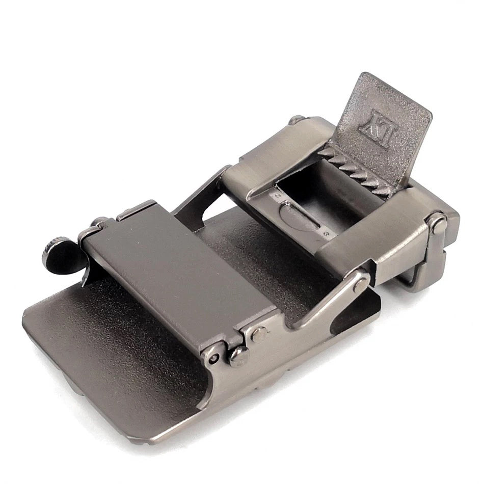 QHA Mens Automatic Sliding Belt Buckle Replacement for Ratchet Leather Belt A07