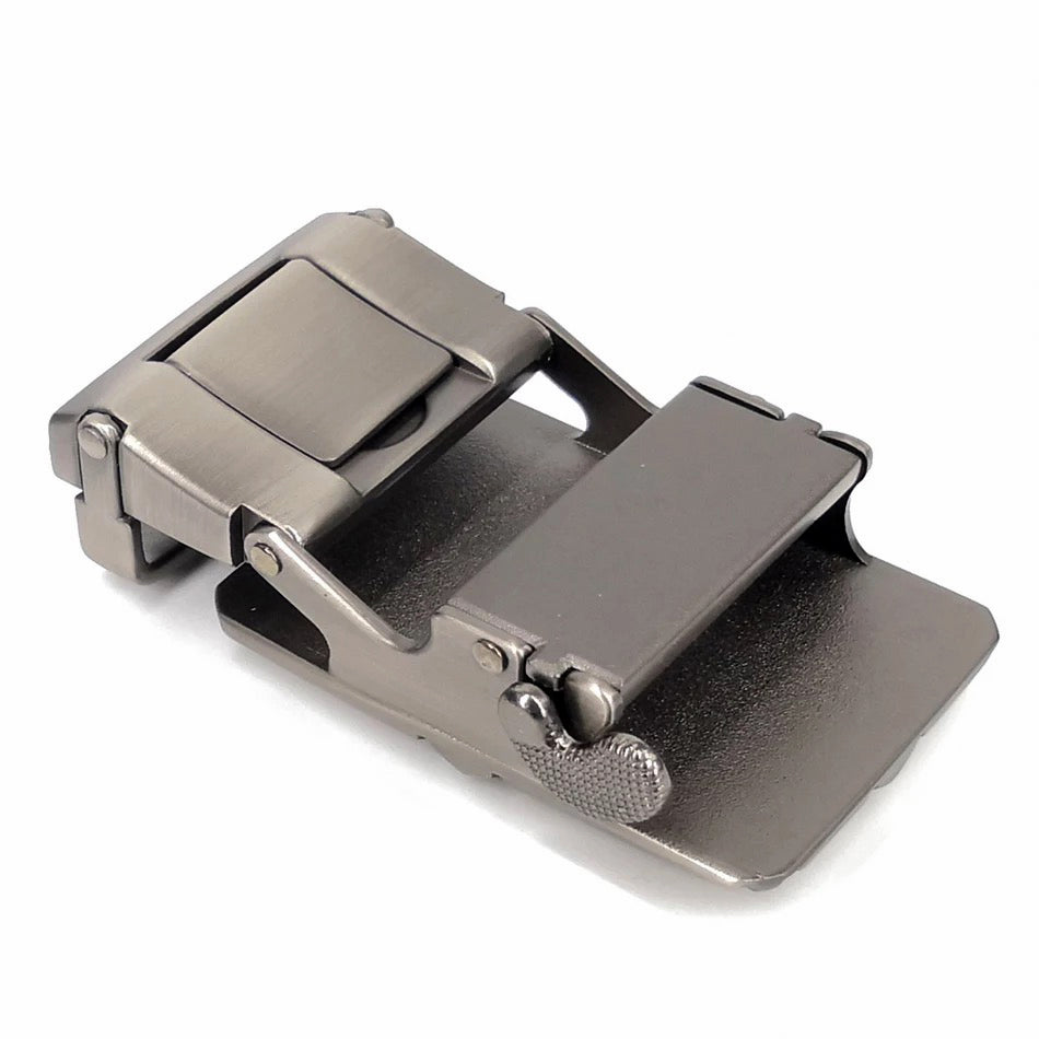 QHA Mens Automatic Sliding Belt Buckle Replacement for Ratchet Leather Belt A07