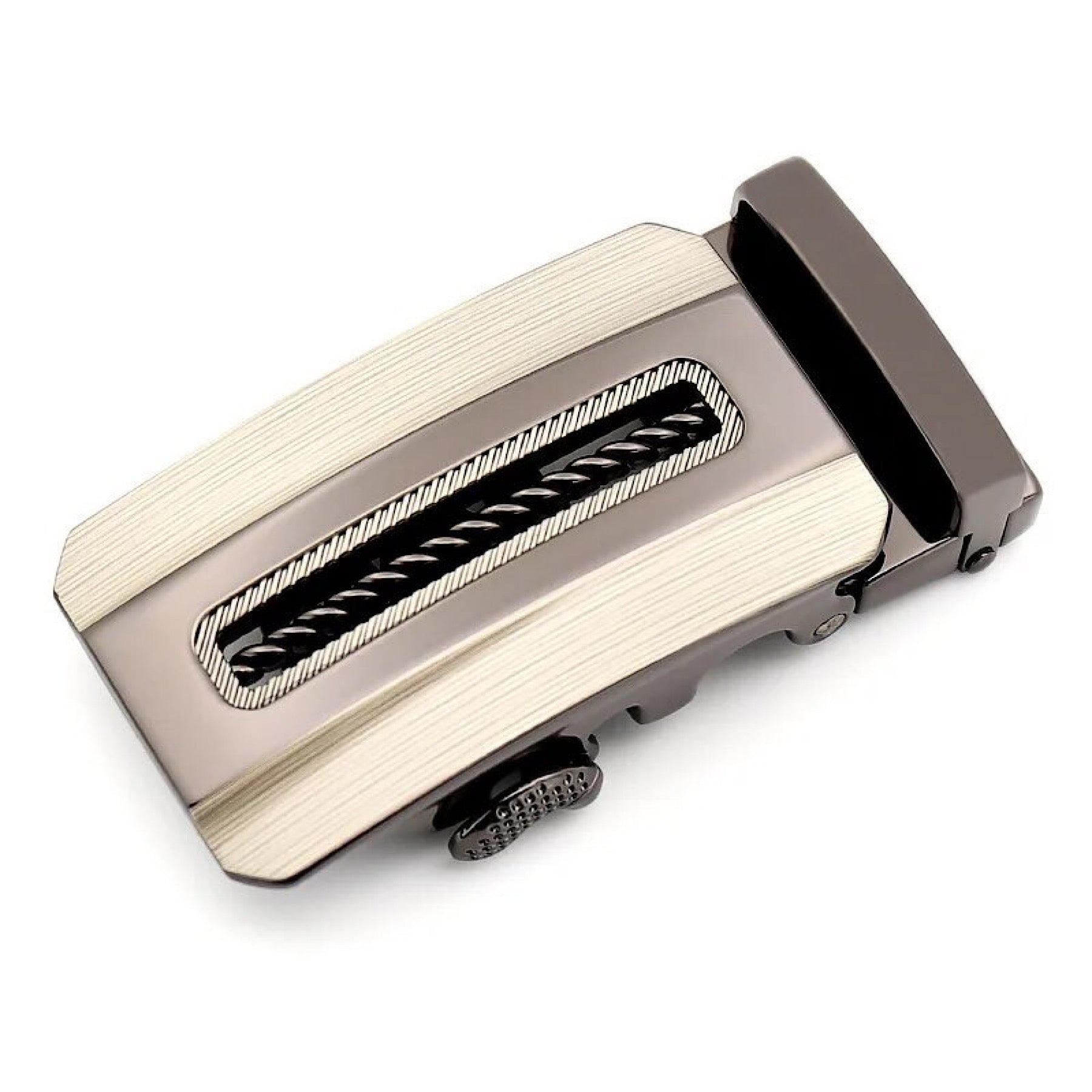 QHA Mens Automatic Sliding Belt Buckle Replacement for Ratchet Leather Belt A100