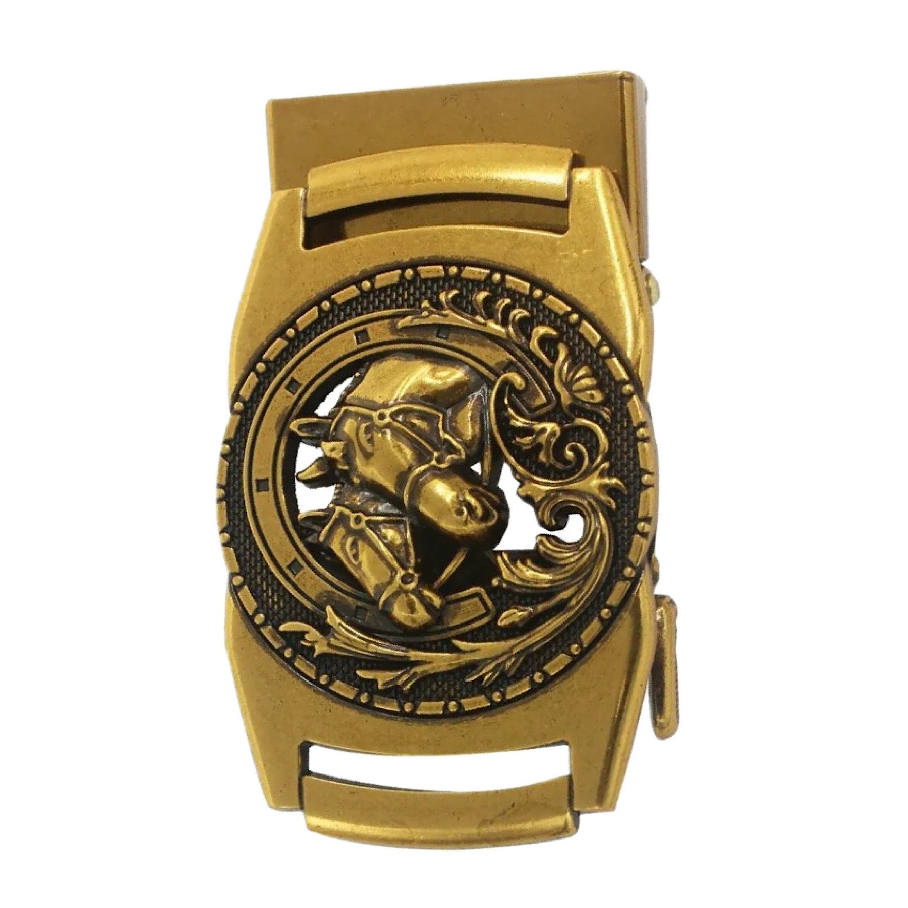 QHA Mens Automatic Sliding Belt Buckle Replacement for Ratchet Leather Belt A102