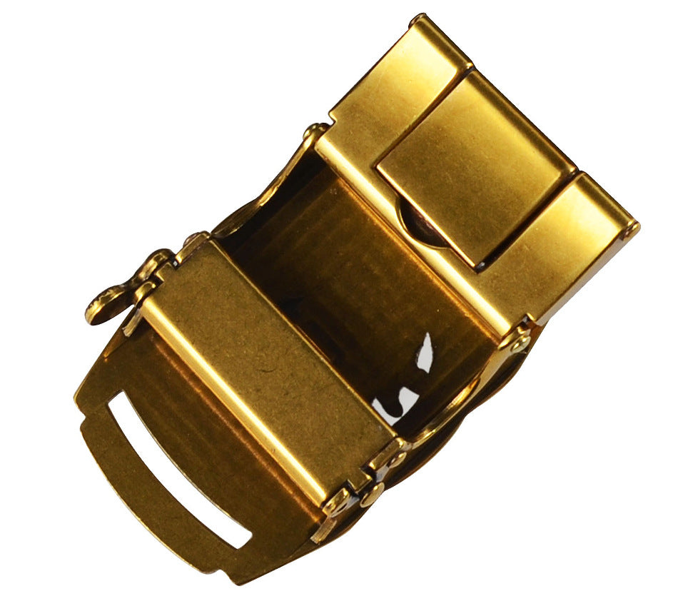 QHA Mens Automatic Sliding Belt Buckle Replacement for Ratchet Leather Belt A102