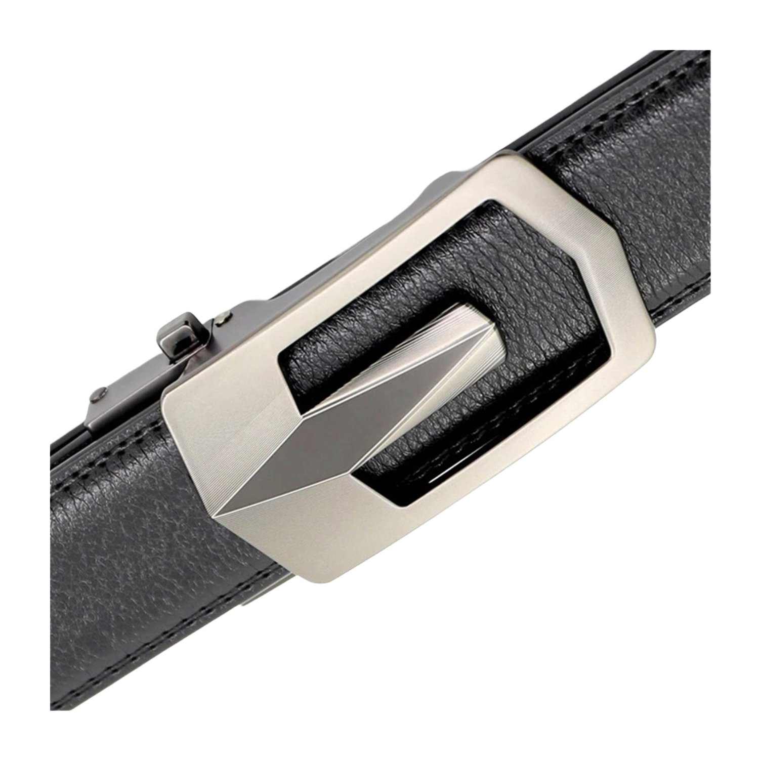 QHA Mens Automatic Sliding Belt Buckle Replacement for Ratchet Leather Belt A105