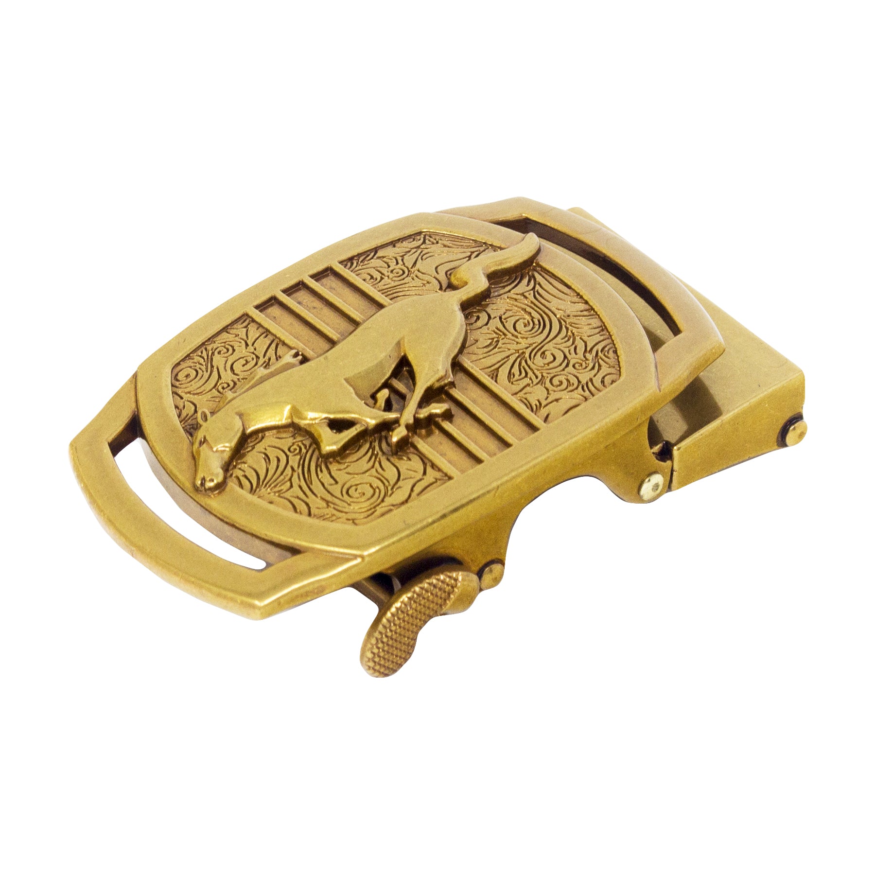 QHA Mens Automatic Sliding Belt Buckle Replacement for Ratchet Leather Belt A109