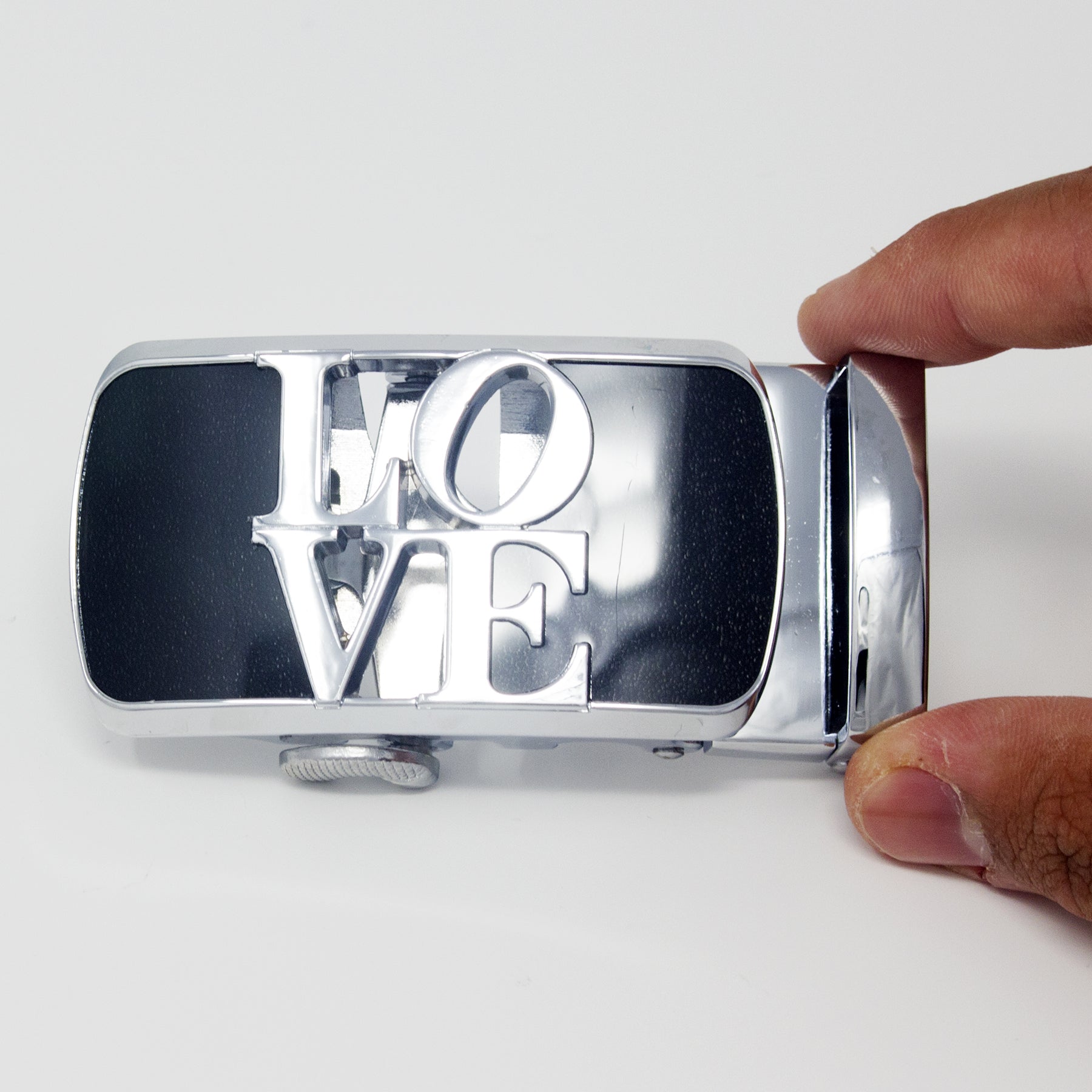 QHA Mens Automatic Sliding Belt Buckle Replacement for Ratchet Leather Belt A116