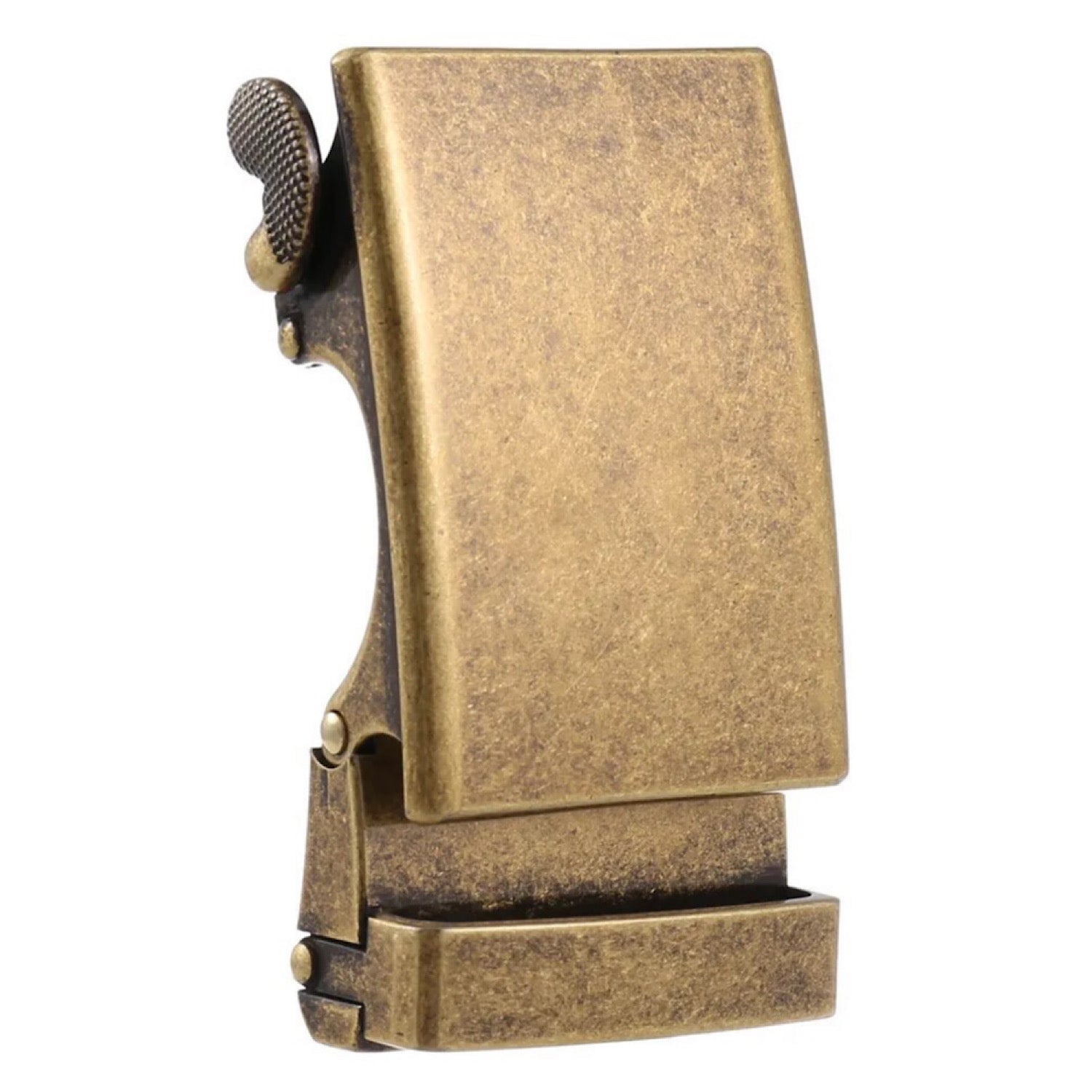 QHA Mens Automatic Sliding Belt Buckle Replacement for Ratchet Leather Belt A20