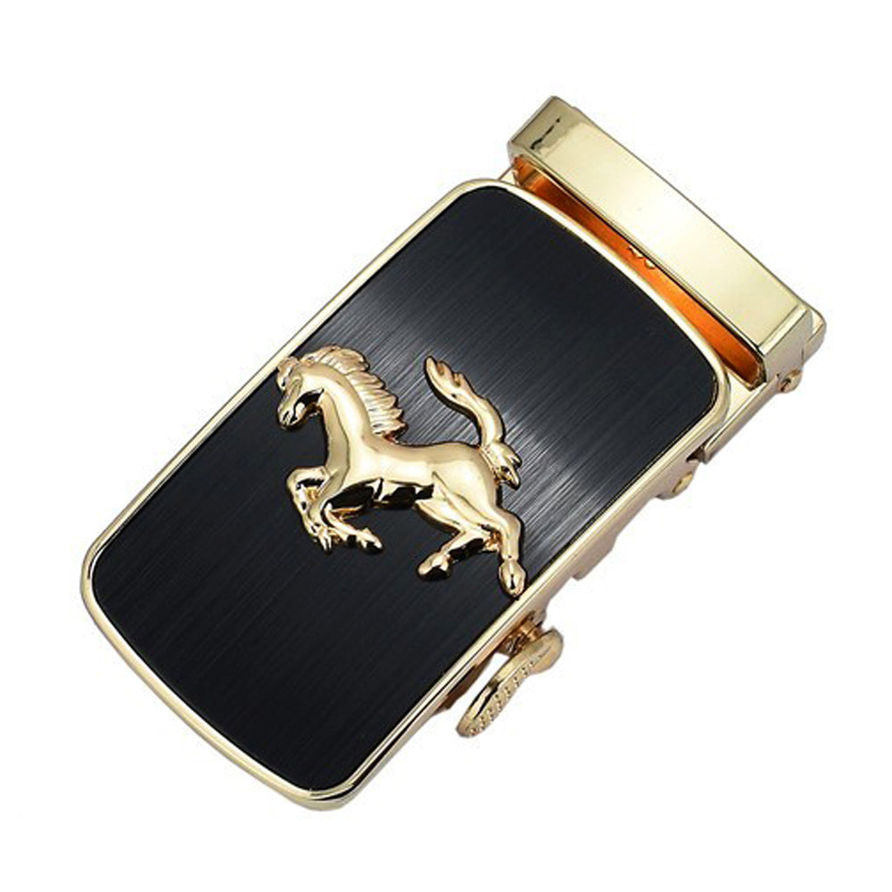 QHA Mens Automatic Sliding Belt Buckle Replacement for Ratchet Leather Belt A29