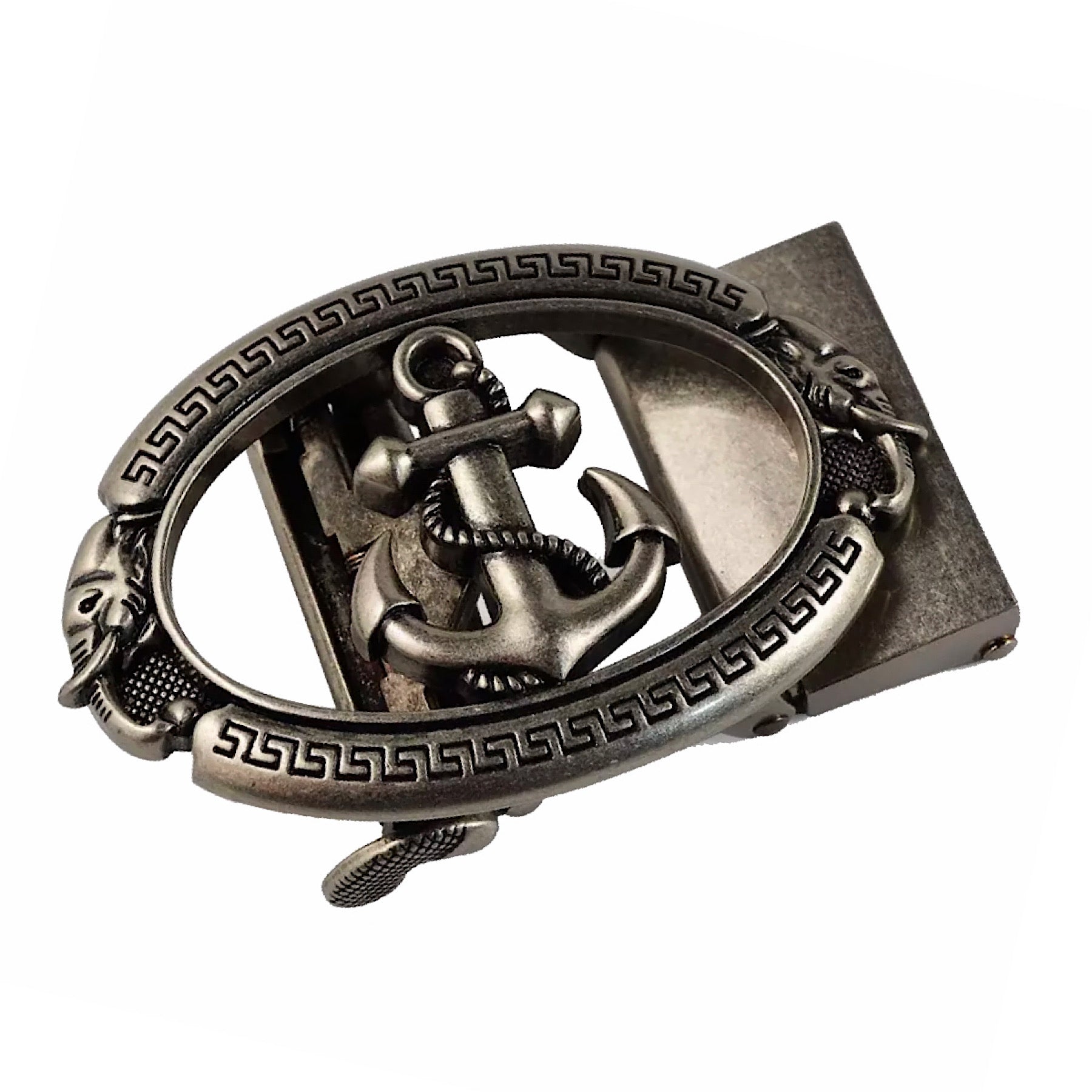 QHA Mens Automatic Sliding Belt Buckle Replacement for Ratchet Leather Belt A33