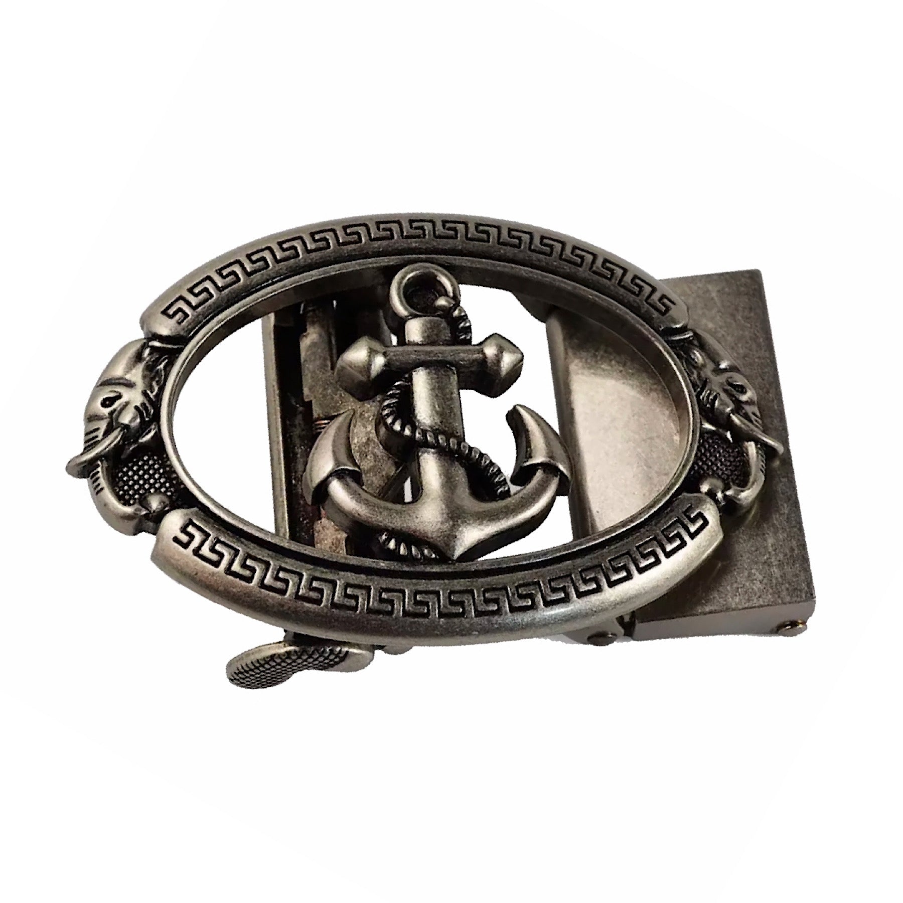 QHA Mens Automatic Sliding Belt Buckle Replacement for Ratchet Leather Belt A33