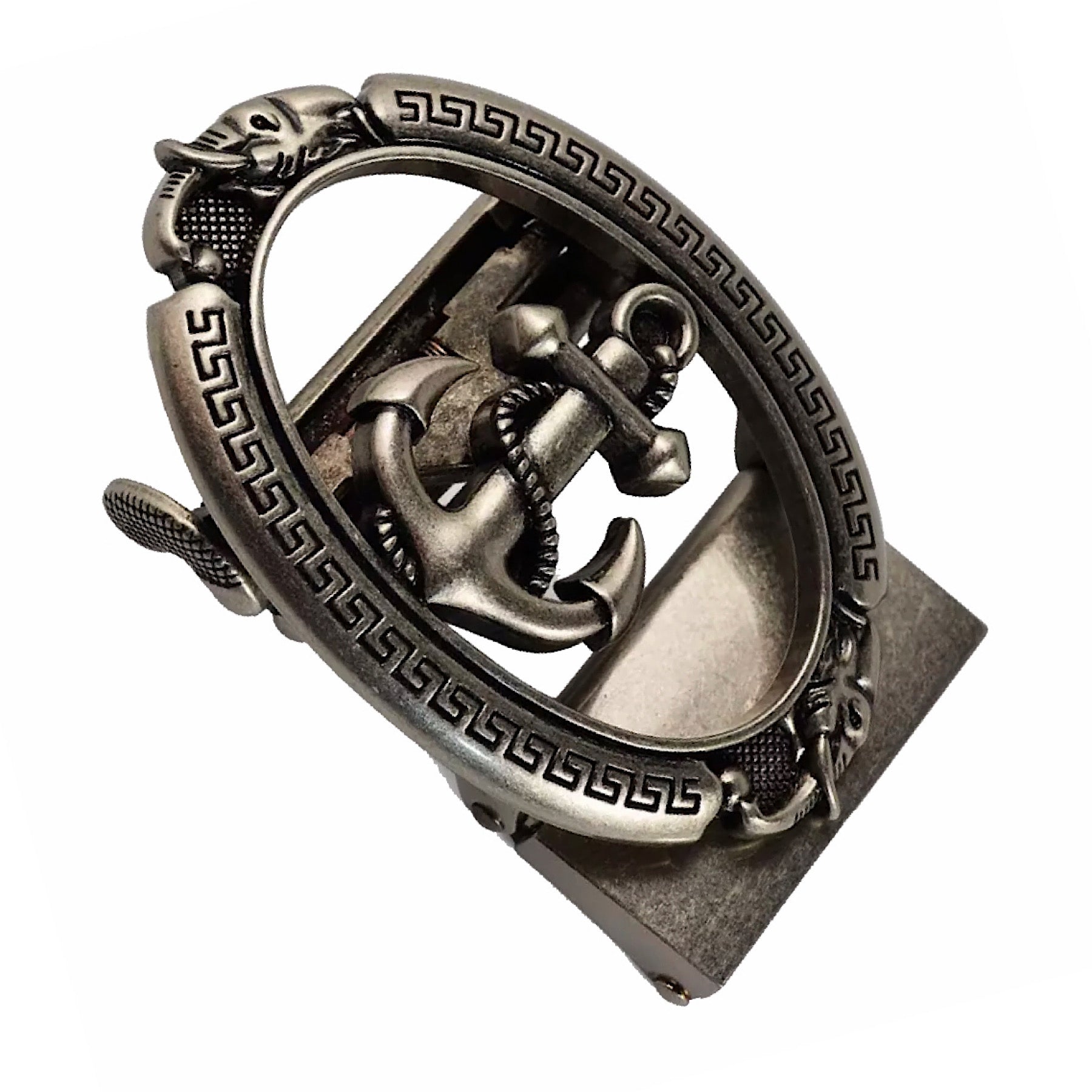 QHA Mens Automatic Sliding Belt Buckle Replacement for Ratchet Leather Belt A33