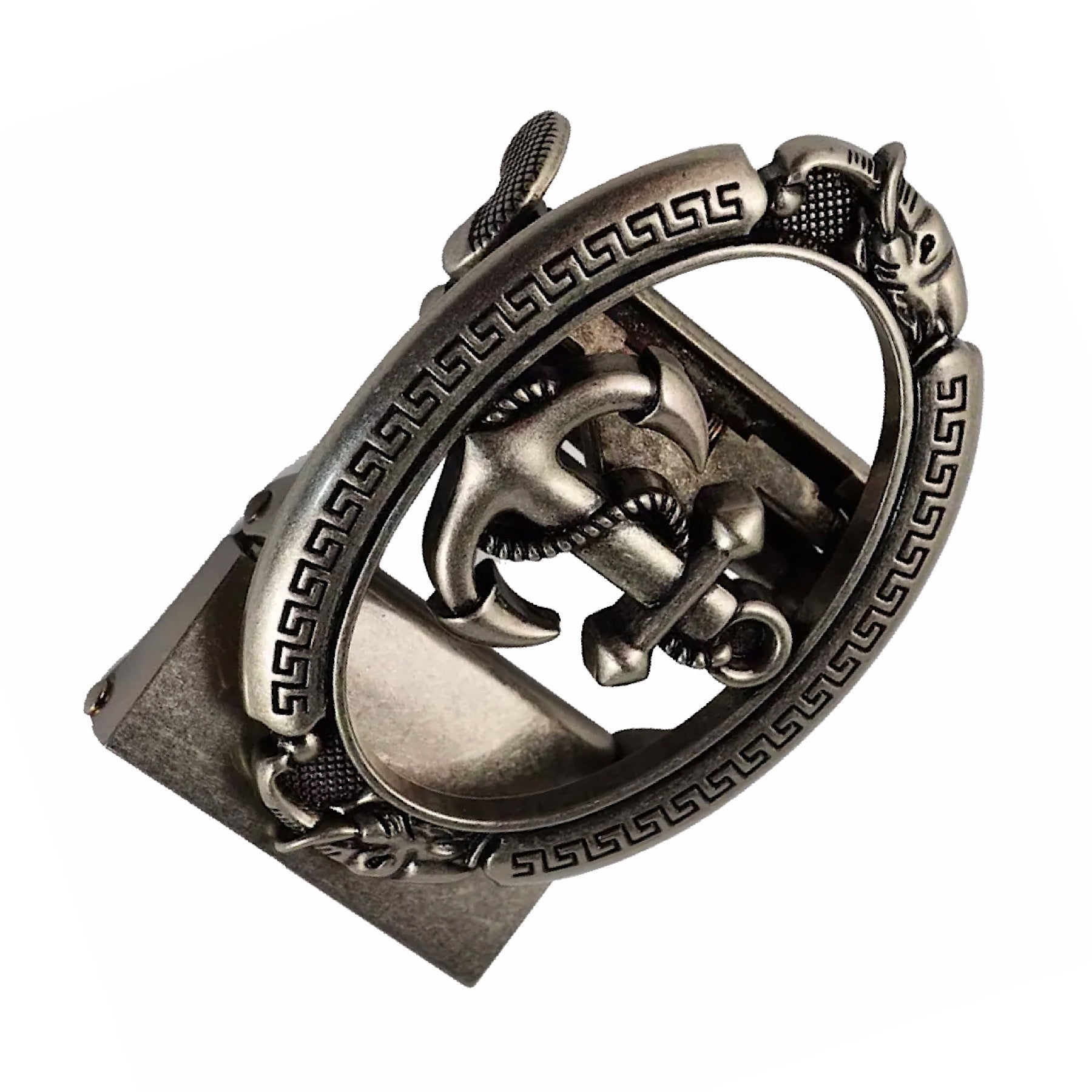 QHA Mens Automatic Sliding Belt Buckle Replacement for Ratchet Leather Belt A33