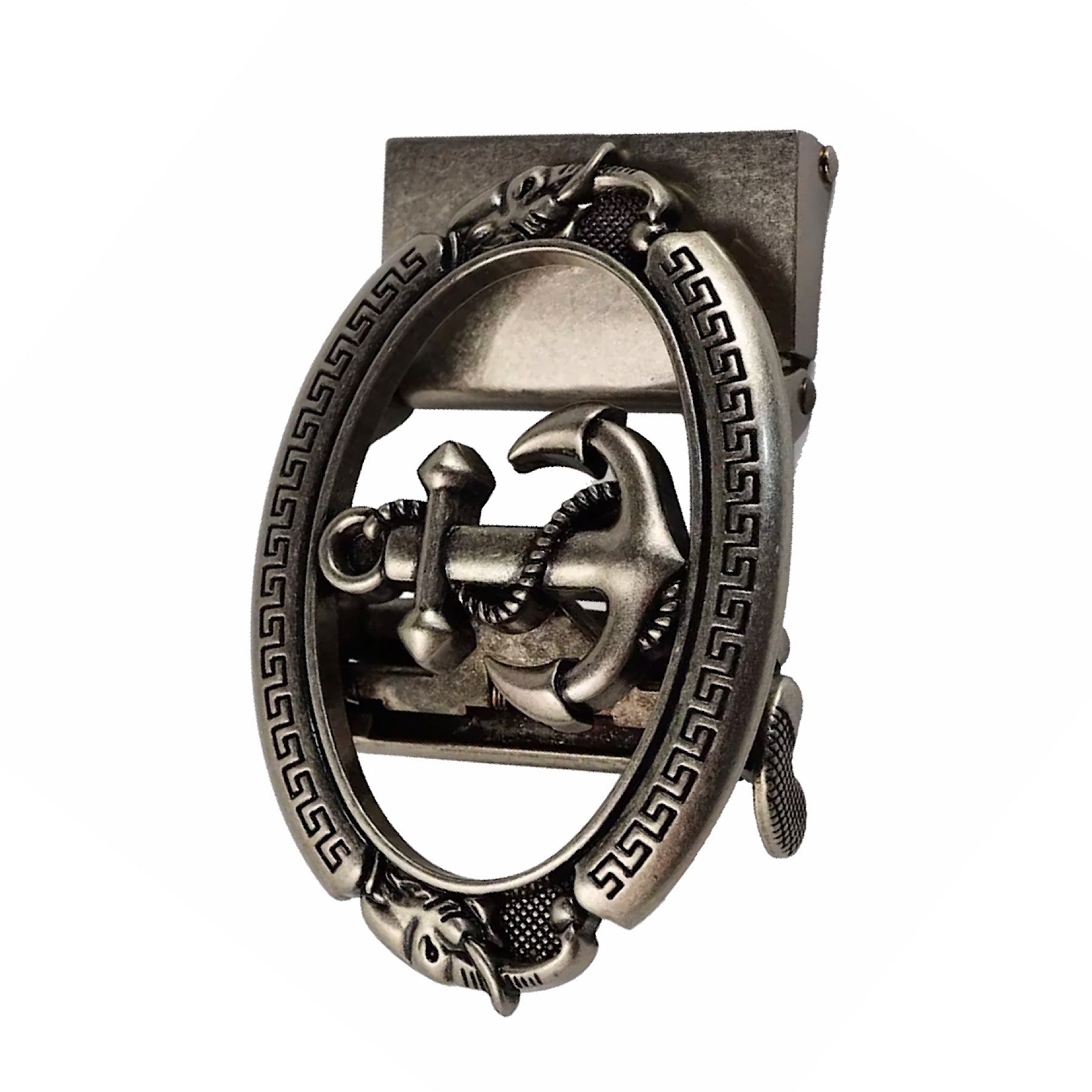 QHA Mens Automatic Sliding Belt Buckle Replacement for Ratchet Leather Belt A33