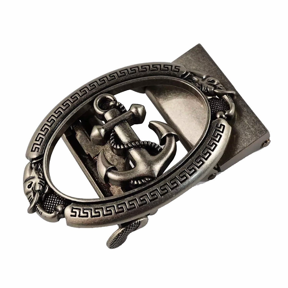 QHA Mens Automatic Sliding Belt Buckle Replacement for Ratchet Leather Belt A33