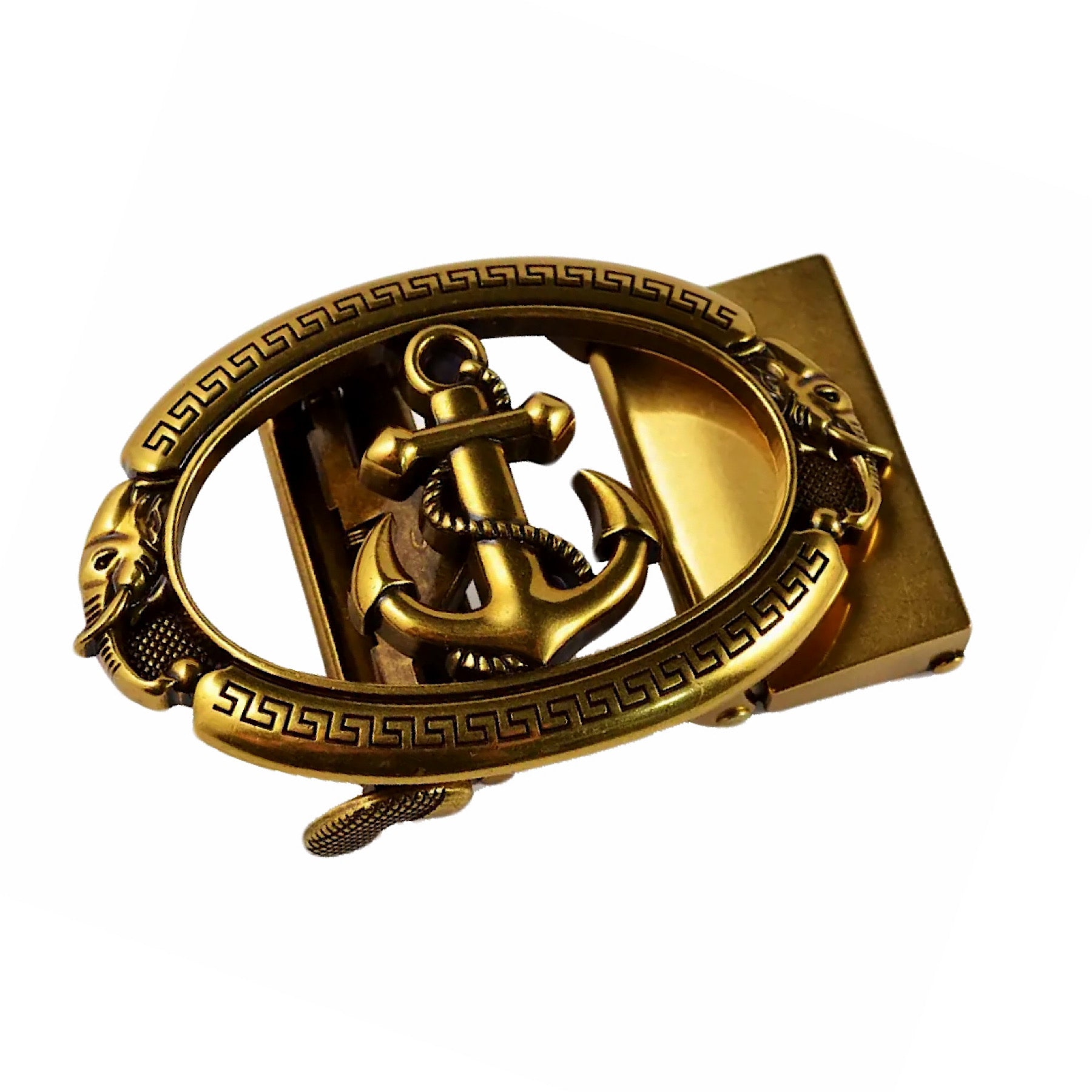 QHA Mens Automatic Sliding Belt Buckle Replacement for Ratchet Leather Belt A34