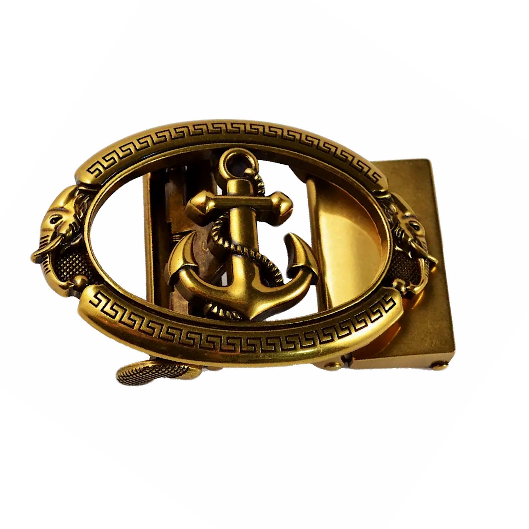 QHA Mens Automatic Sliding Belt Buckle Replacement for Ratchet Leather Belt A34