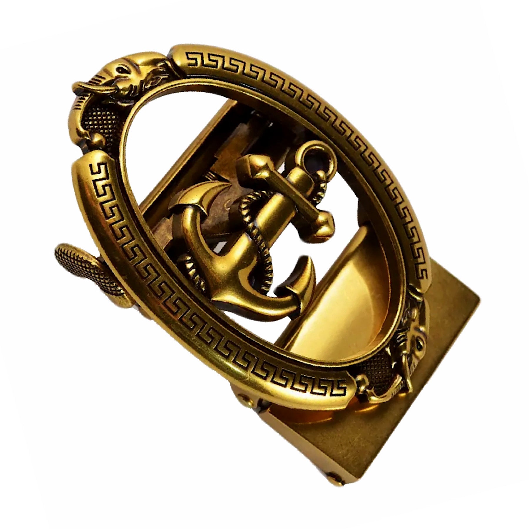 QHA Mens Automatic Sliding Belt Buckle Replacement for Ratchet Leather Belt A34