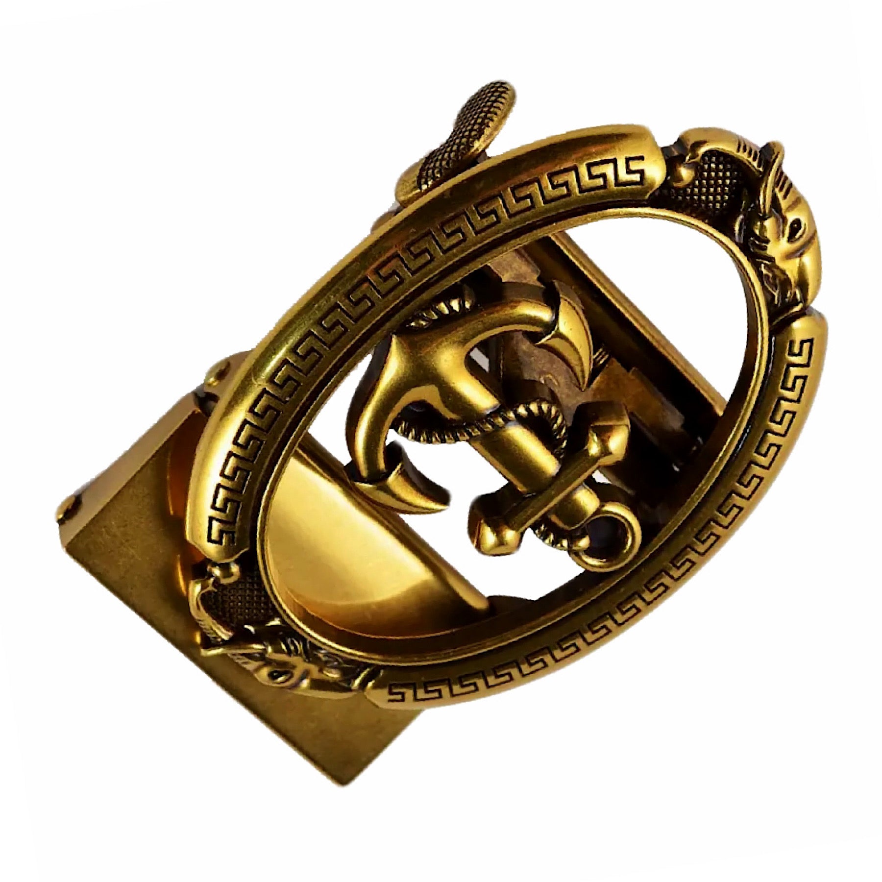 QHA Mens Automatic Sliding Belt Buckle Replacement for Ratchet Leather Belt A34