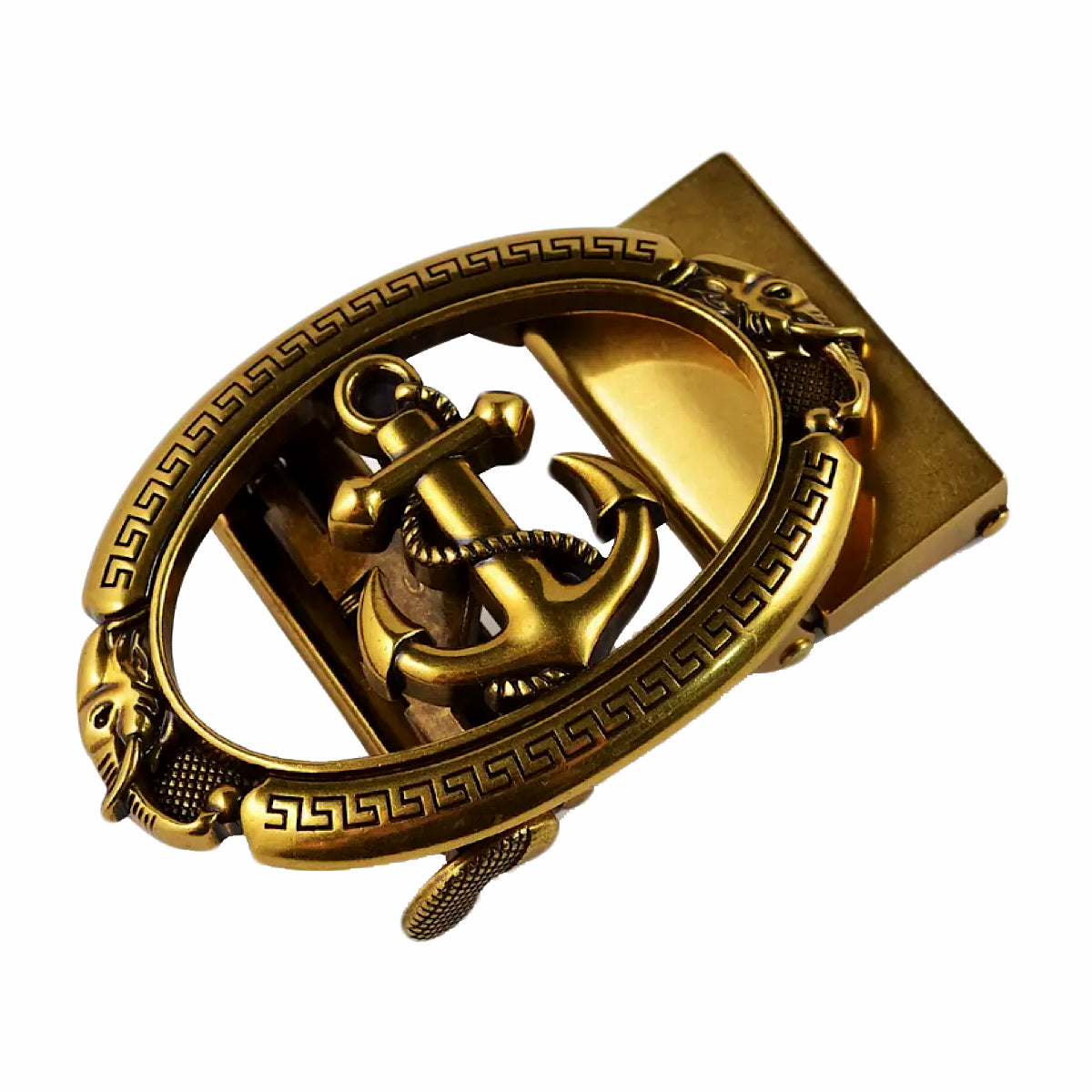 QHA Mens Automatic Sliding Belt Buckle Replacement for Ratchet Leather Belt A34