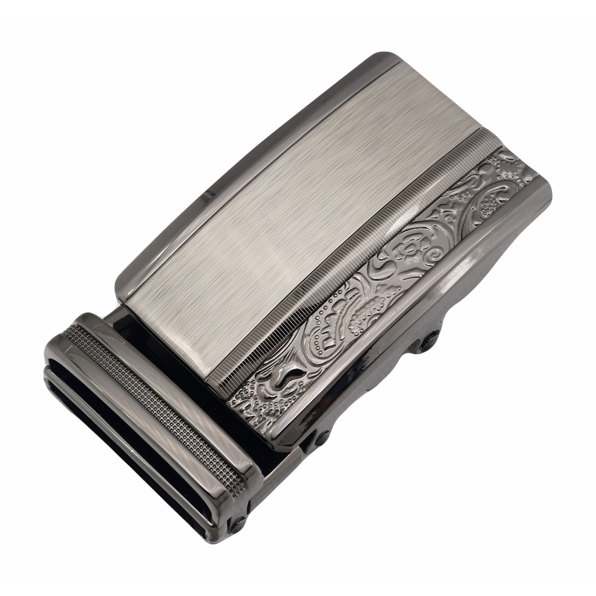 QHA Mens Automatic Sliding Belt Buckle Replacement for Ratchet Leather Belt A40