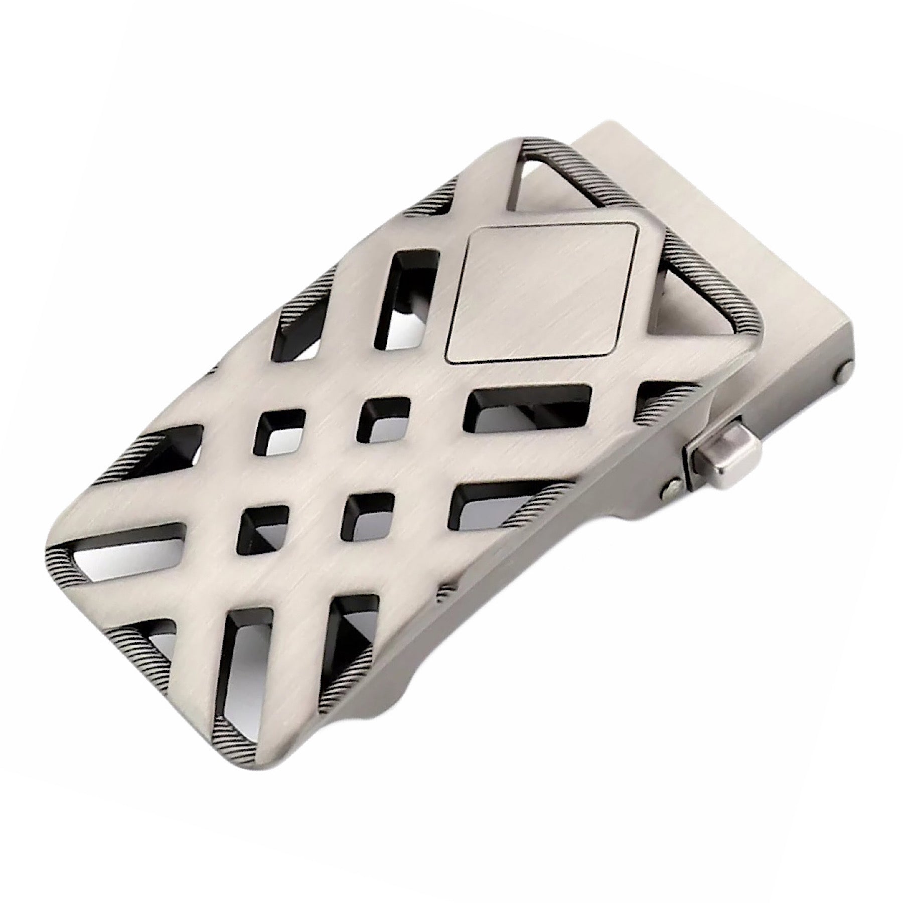 QHA Mens Automatic Sliding Belt Buckle Replacement for Ratchet Leather Belt A46