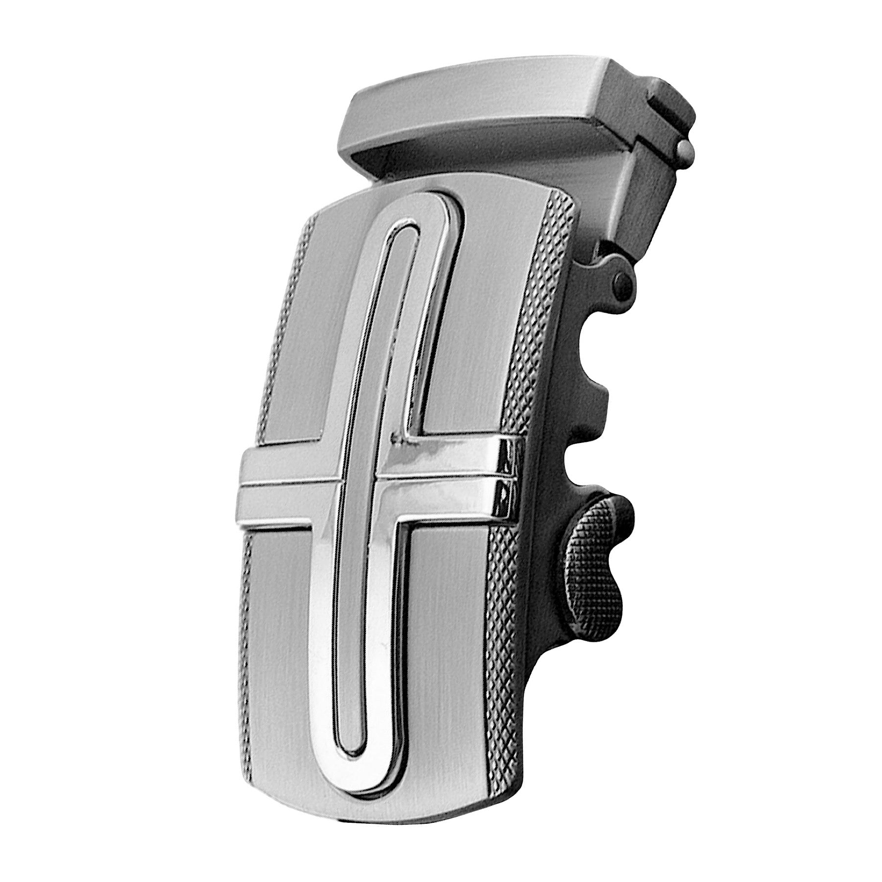 QHA Mens Automatic Sliding Belt Buckle Replacement for Ratchet Leather Belt A48