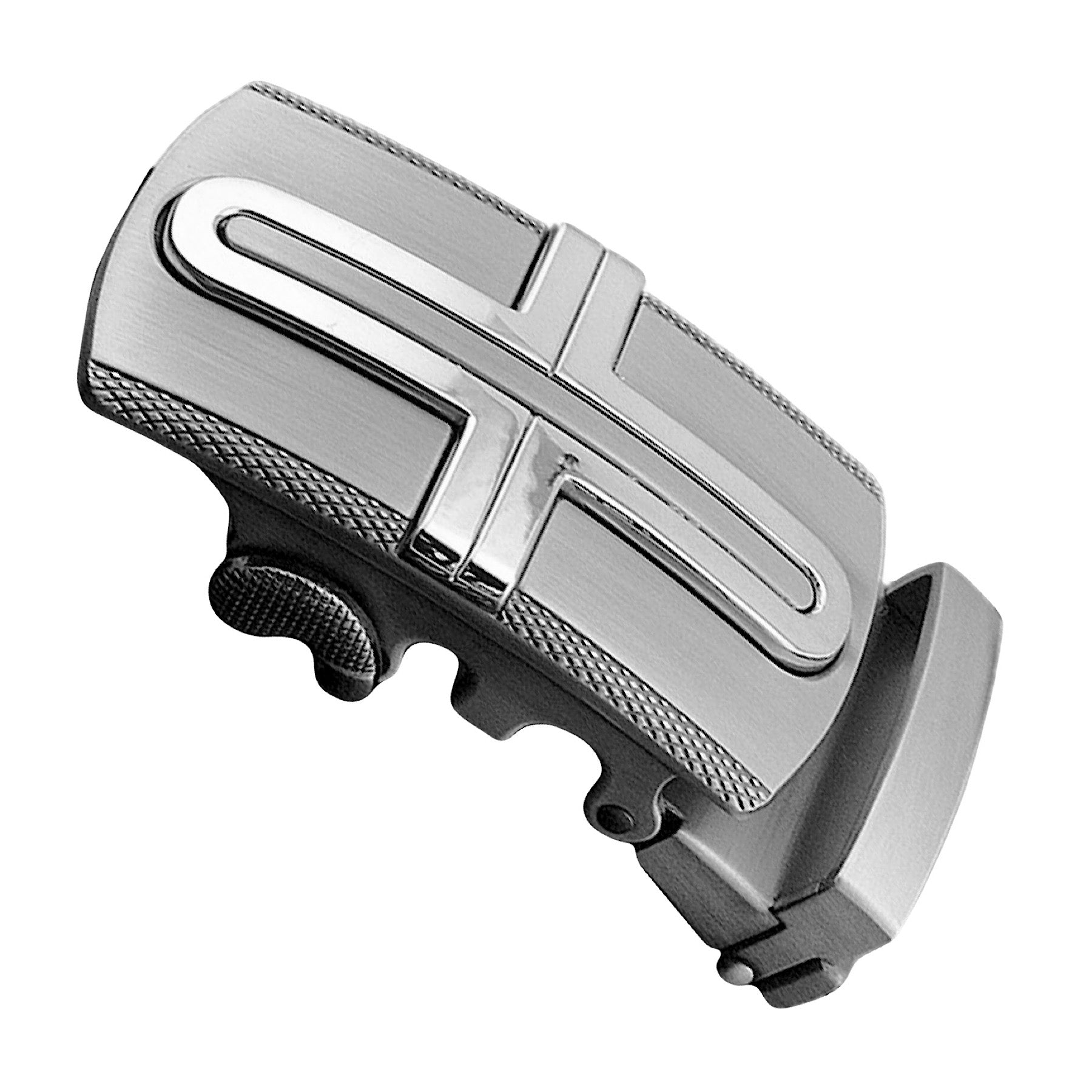 QHA Mens Automatic Sliding Belt Buckle Replacement for Ratchet Leather Belt A48