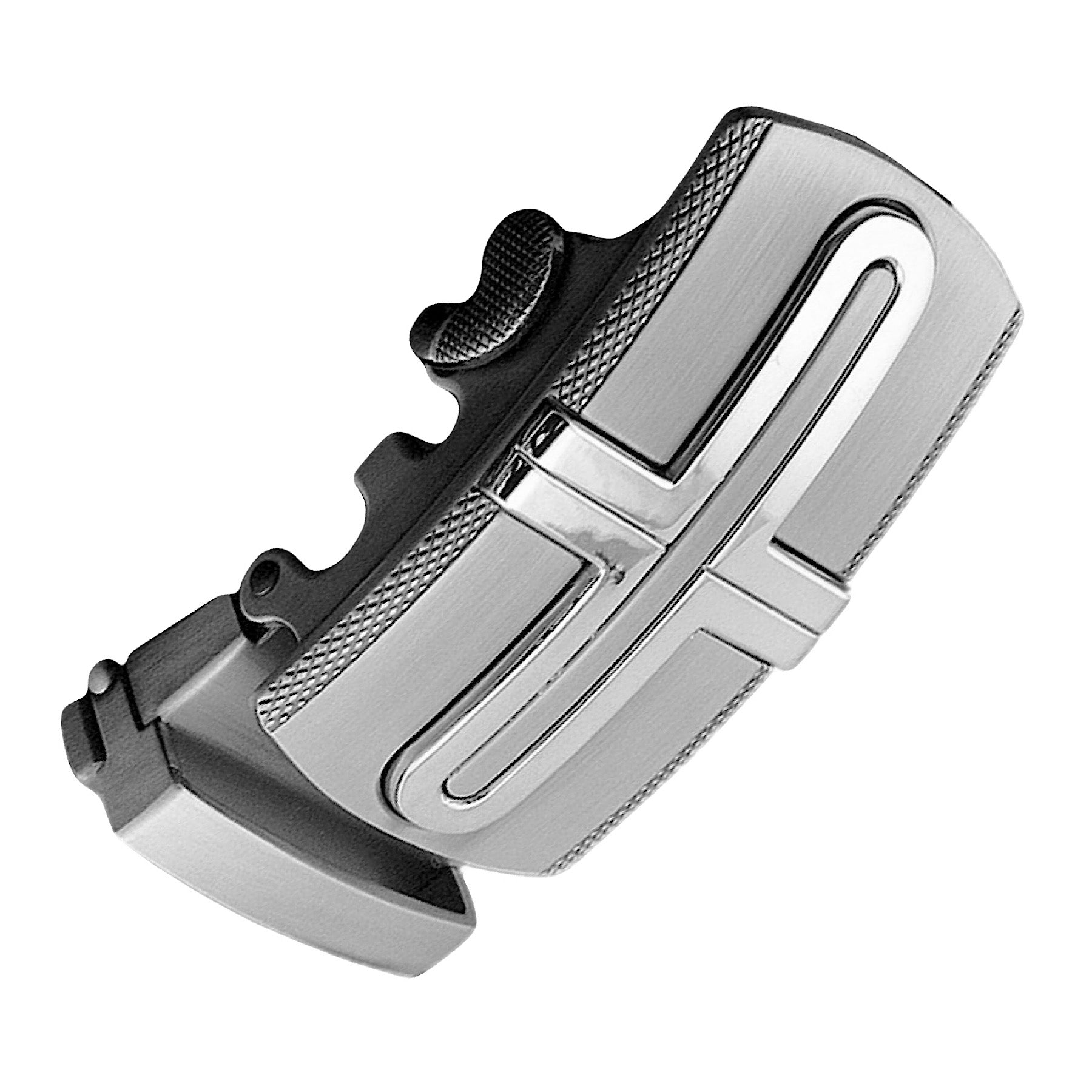 QHA Mens Automatic Sliding Belt Buckle Replacement for Ratchet Leather Belt A48