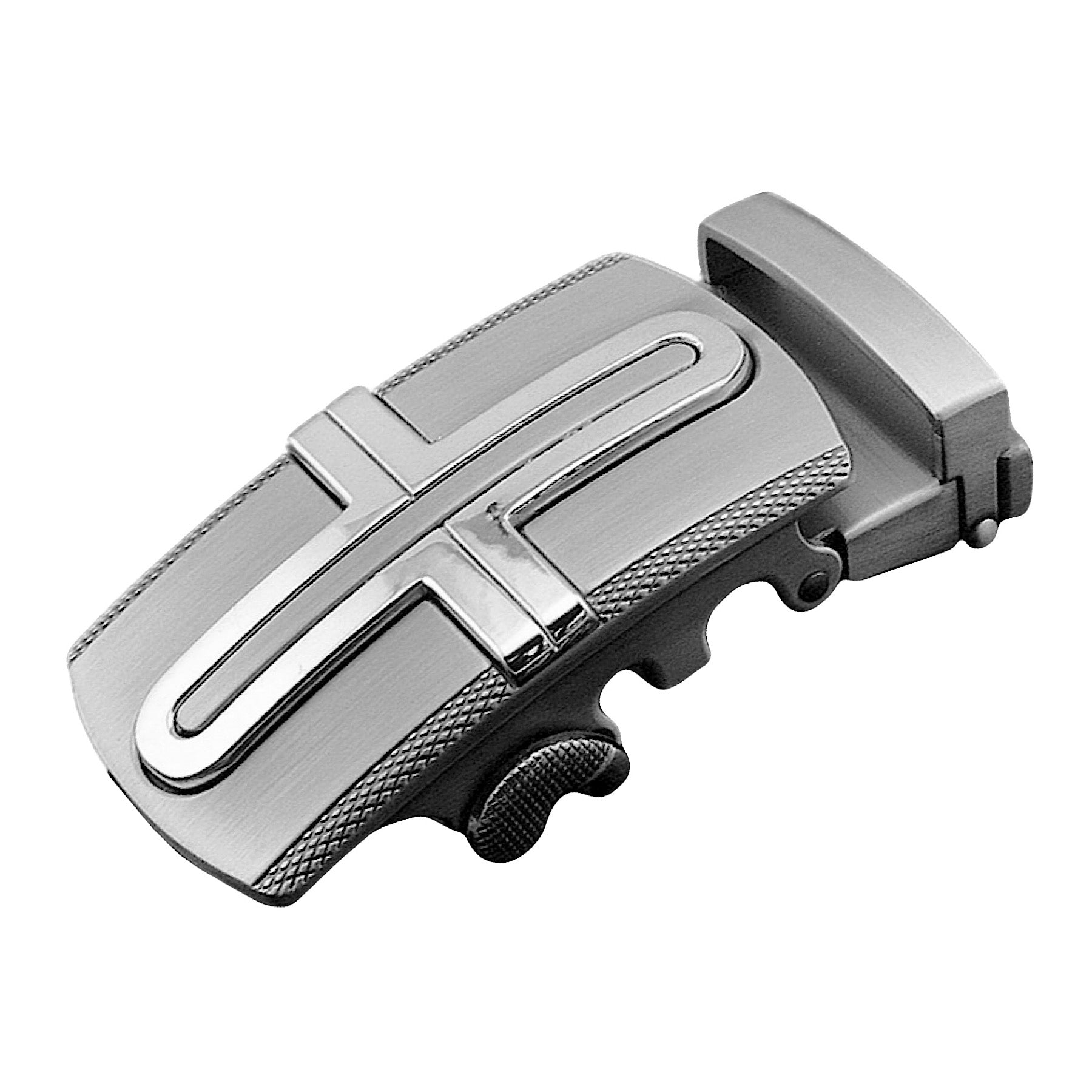 QHA Mens Automatic Sliding Belt Buckle Replacement for Ratchet Leather Belt A48