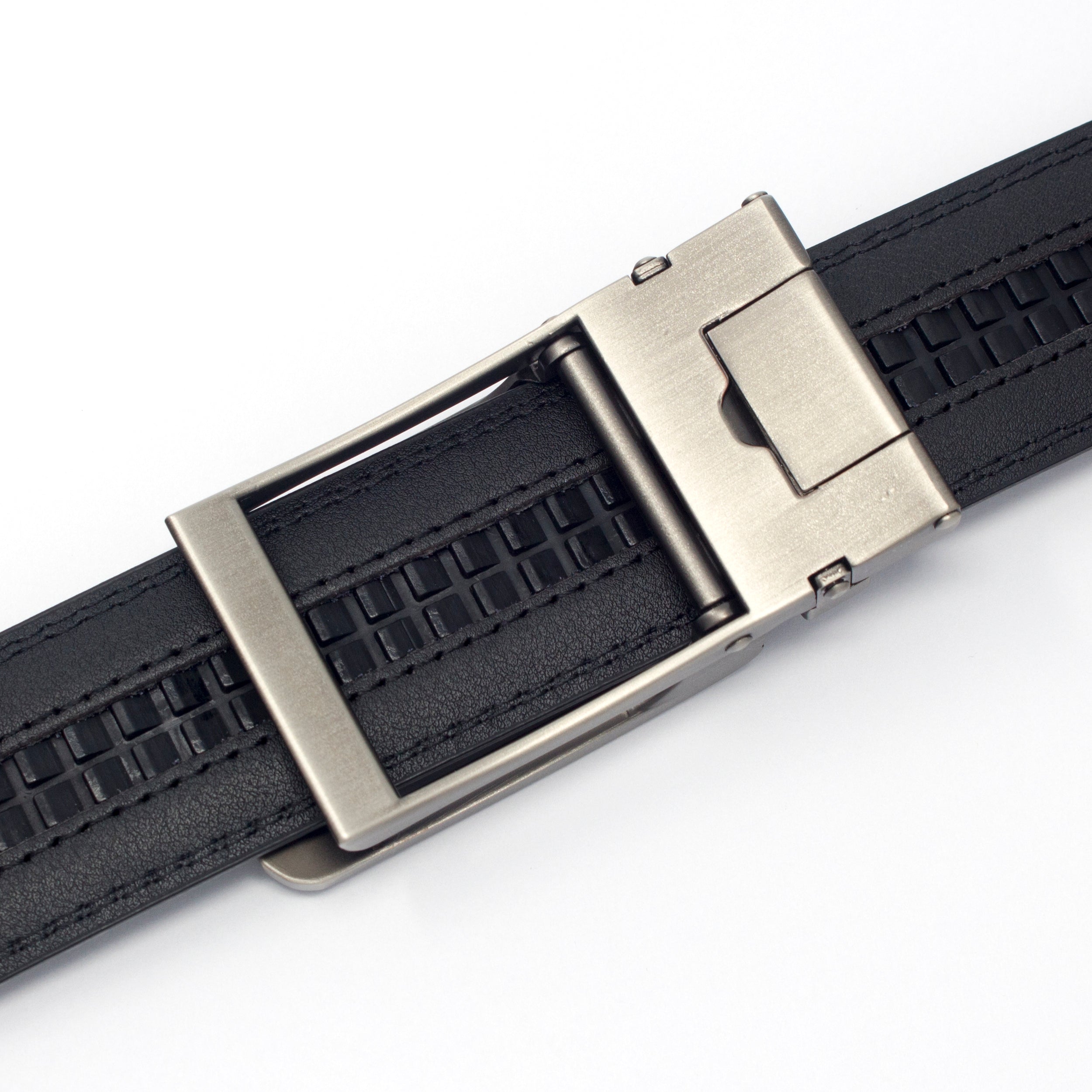 QHA Mens Automatic Sliding Belt Buckle Replacement for Ratchet Leather Belt A49