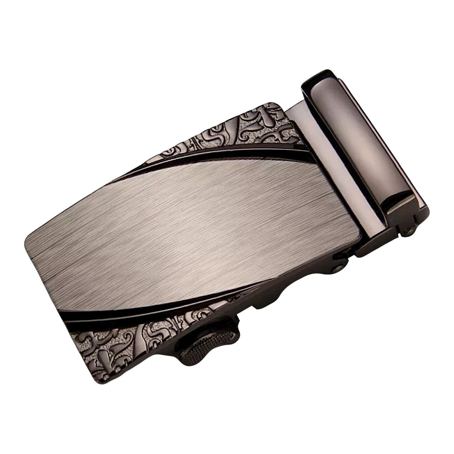 QHA Mens Automatic Sliding Belt Buckle Replacement for Ratchet Leather Belt A51