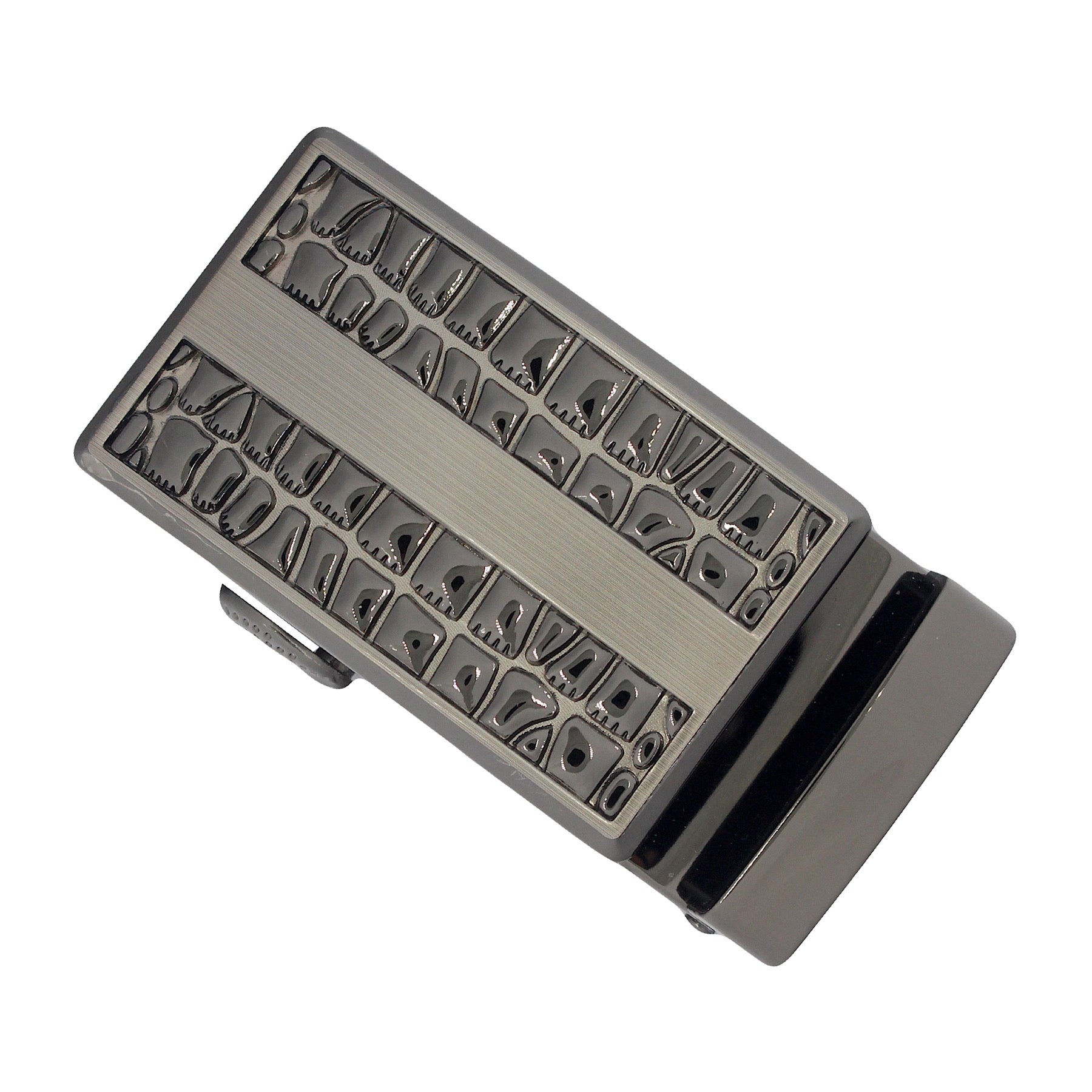 QHA Mens Automatic Sliding Belt Buckle Replacement for Ratchet Leather Belt A54