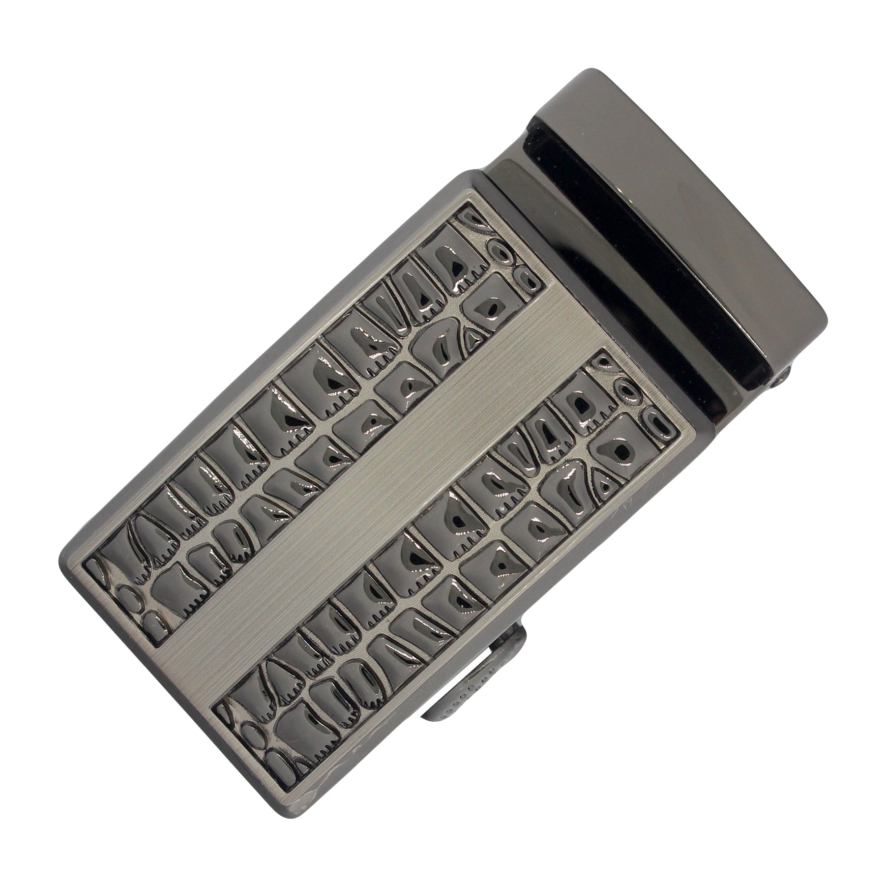 QHA Mens Automatic Sliding Belt Buckle Replacement for Ratchet Leather Belt A54