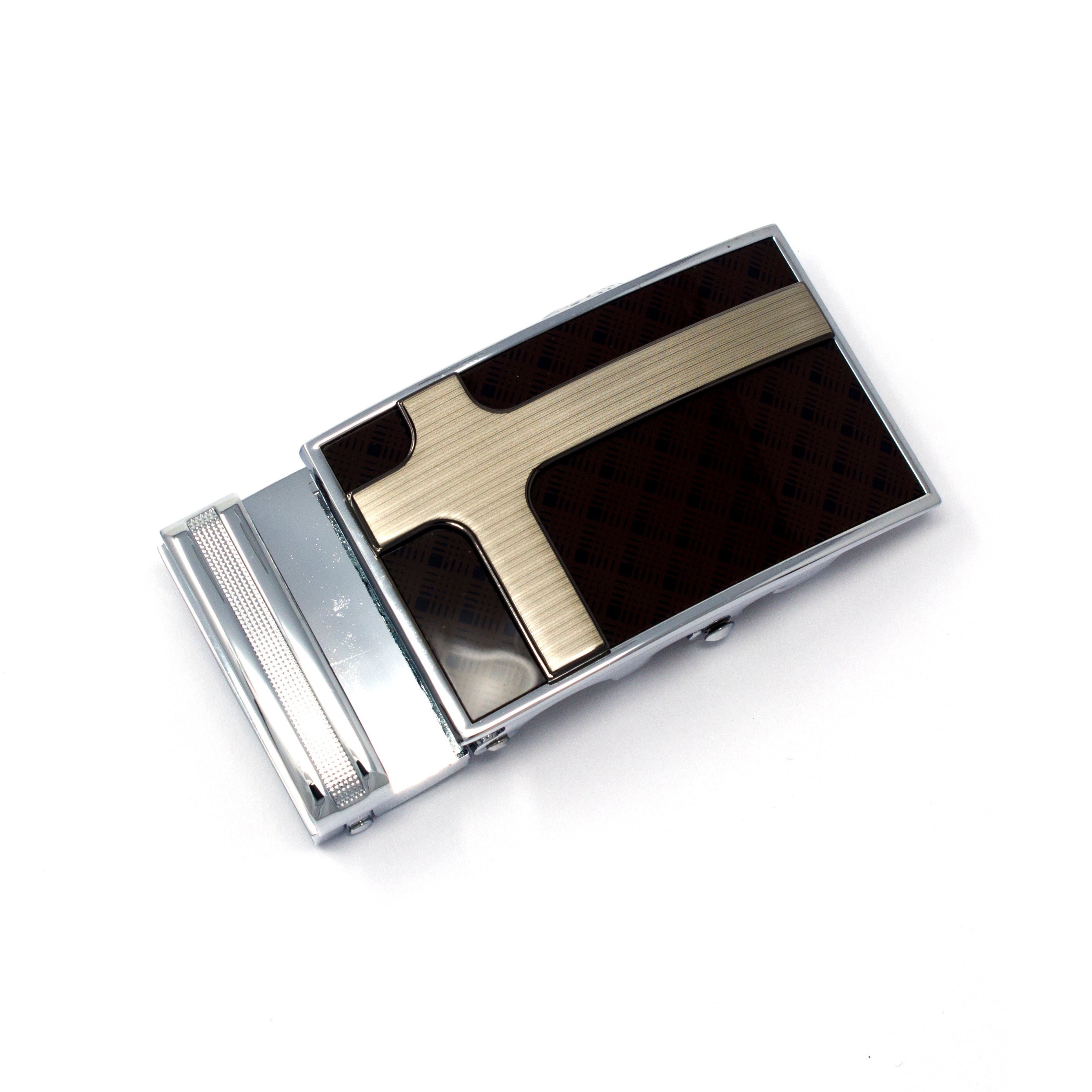 QHA Mens Automatic Sliding Belt Buckle Replacement for Ratchet Leather Belt A57