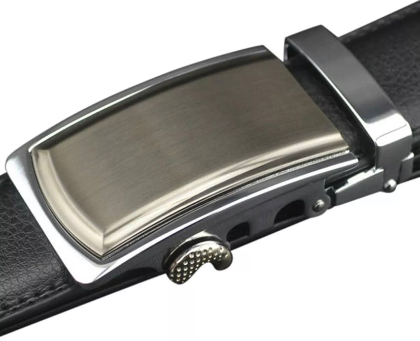 QHA Mens Automatic Sliding Belt Buckle Replacement for Ratchet Leather Belt A59