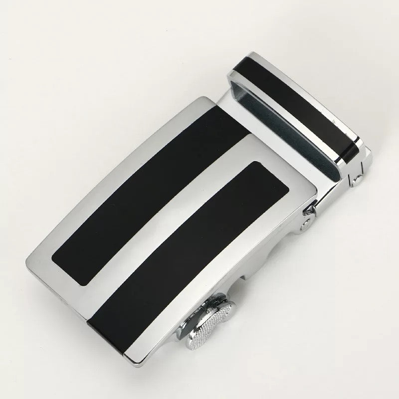 QHA Mens Automatic Sliding Belt Buckle Replacement for Ratchet Leather Belt A60