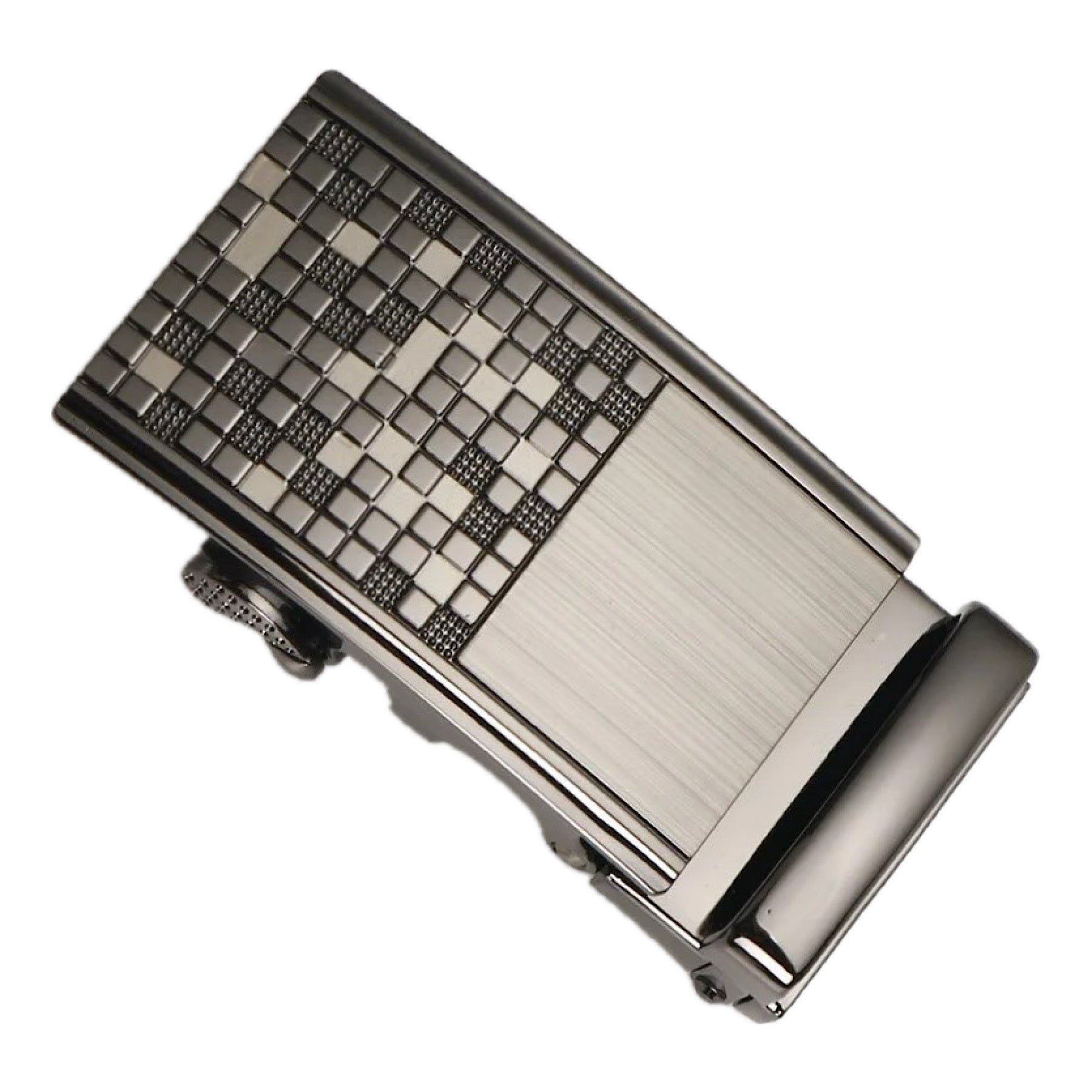 QHA Mens Automatic Sliding Belt Buckle Replacement for Ratchet Leather Belt A61