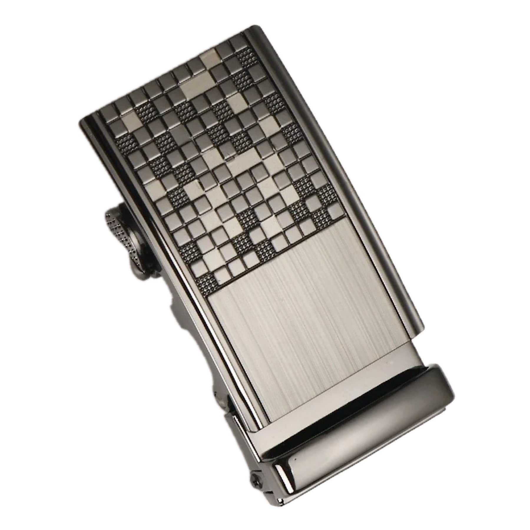 QHA Mens Automatic Sliding Belt Buckle Replacement for Ratchet Leather Belt A61