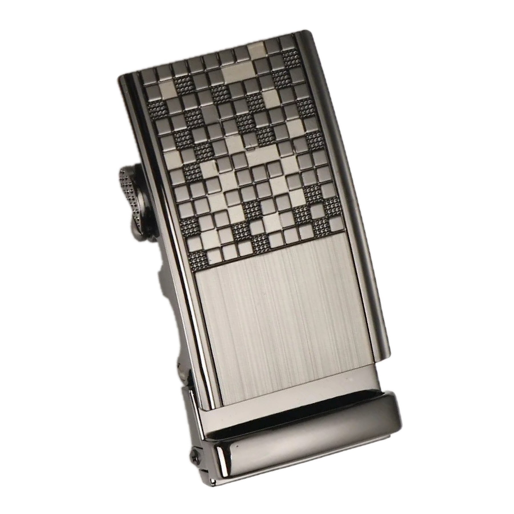 QHA Mens Automatic Sliding Belt Buckle Replacement for Ratchet Leather Belt A61