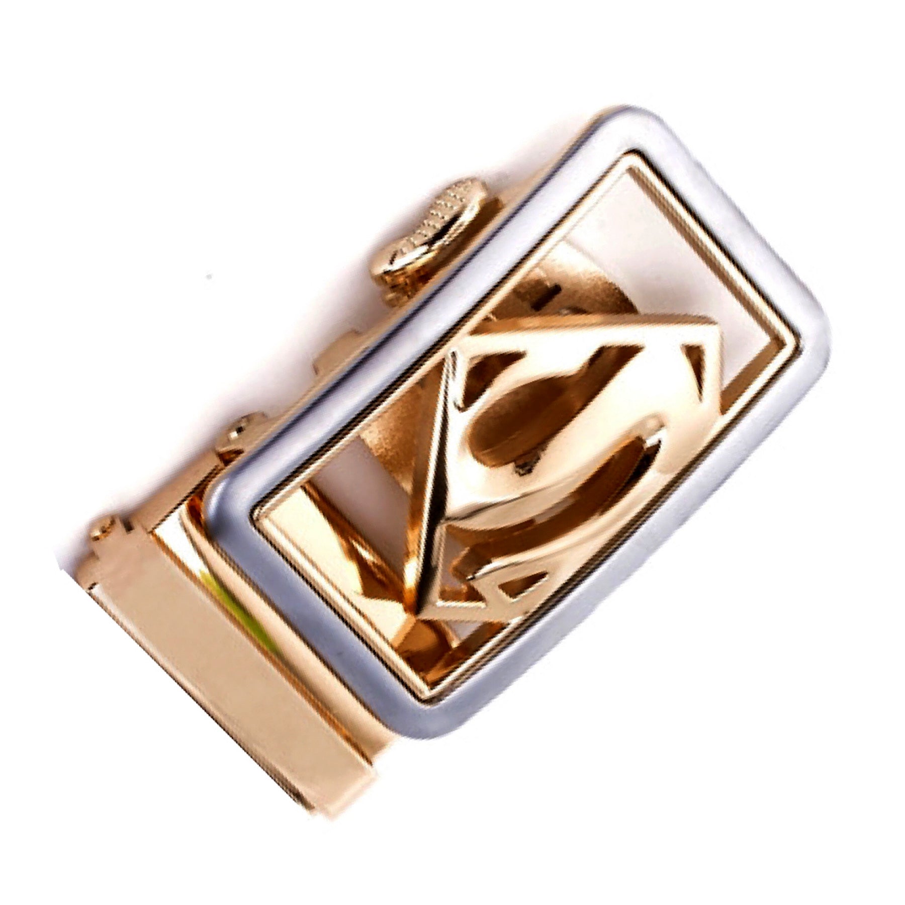 QHA Mens Automatic Sliding Belt Buckle Replacement for Ratchet Leather Belt A64