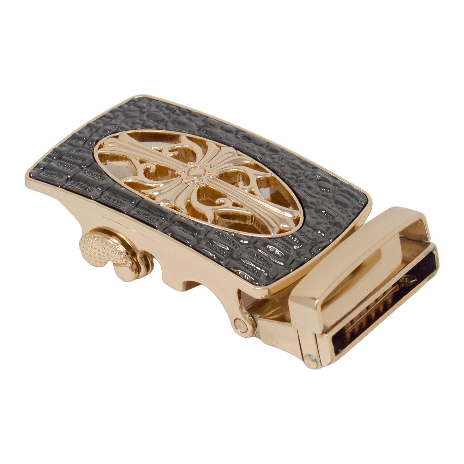 QHA Mens Automatic Sliding Belt Buckle Replacement for Ratchet Leather Belt A77